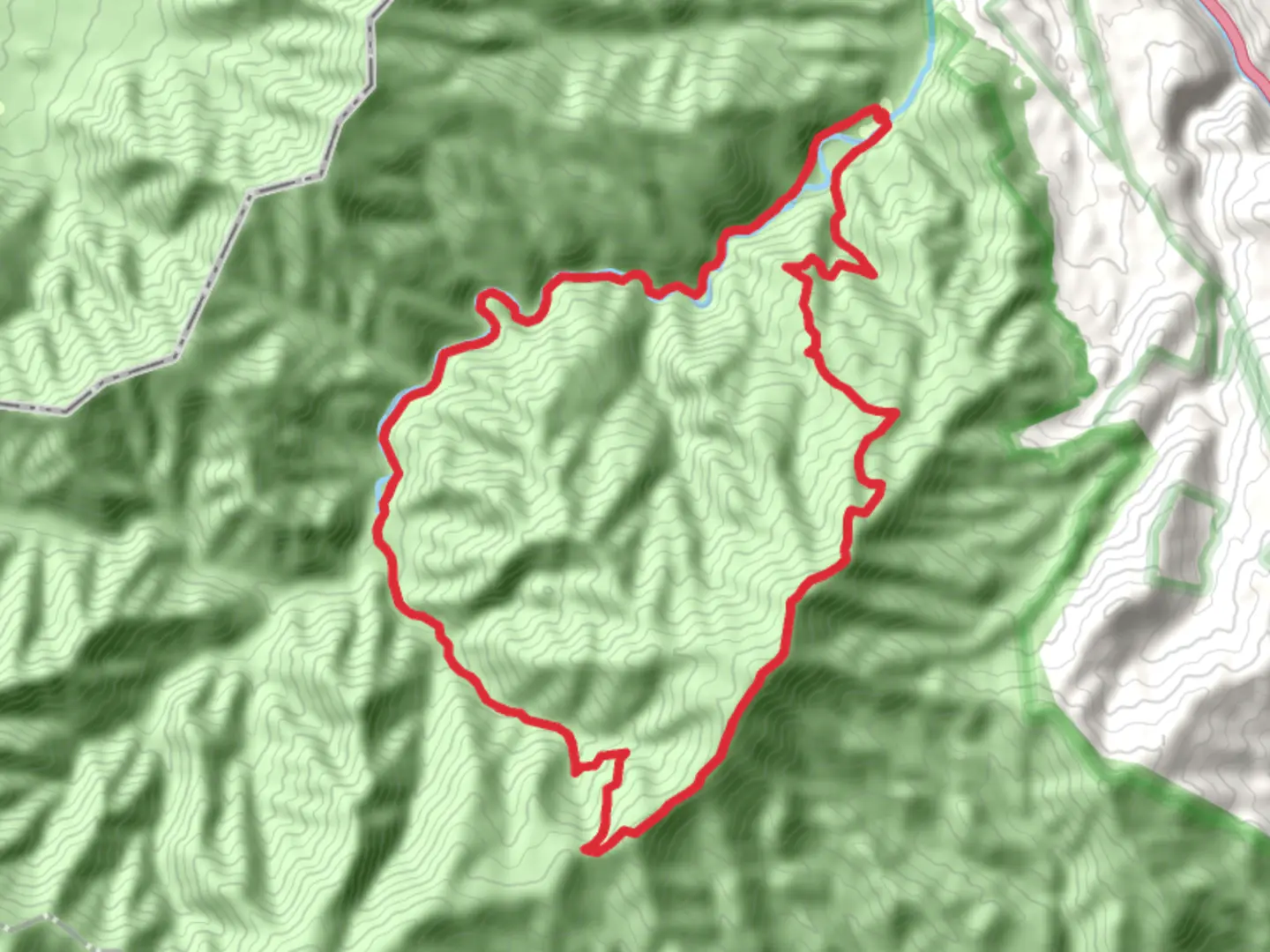An image depicting the trail Big Creek Trail, Mount Sterling and Baxter Creek Trail Loop and its surrounding area.