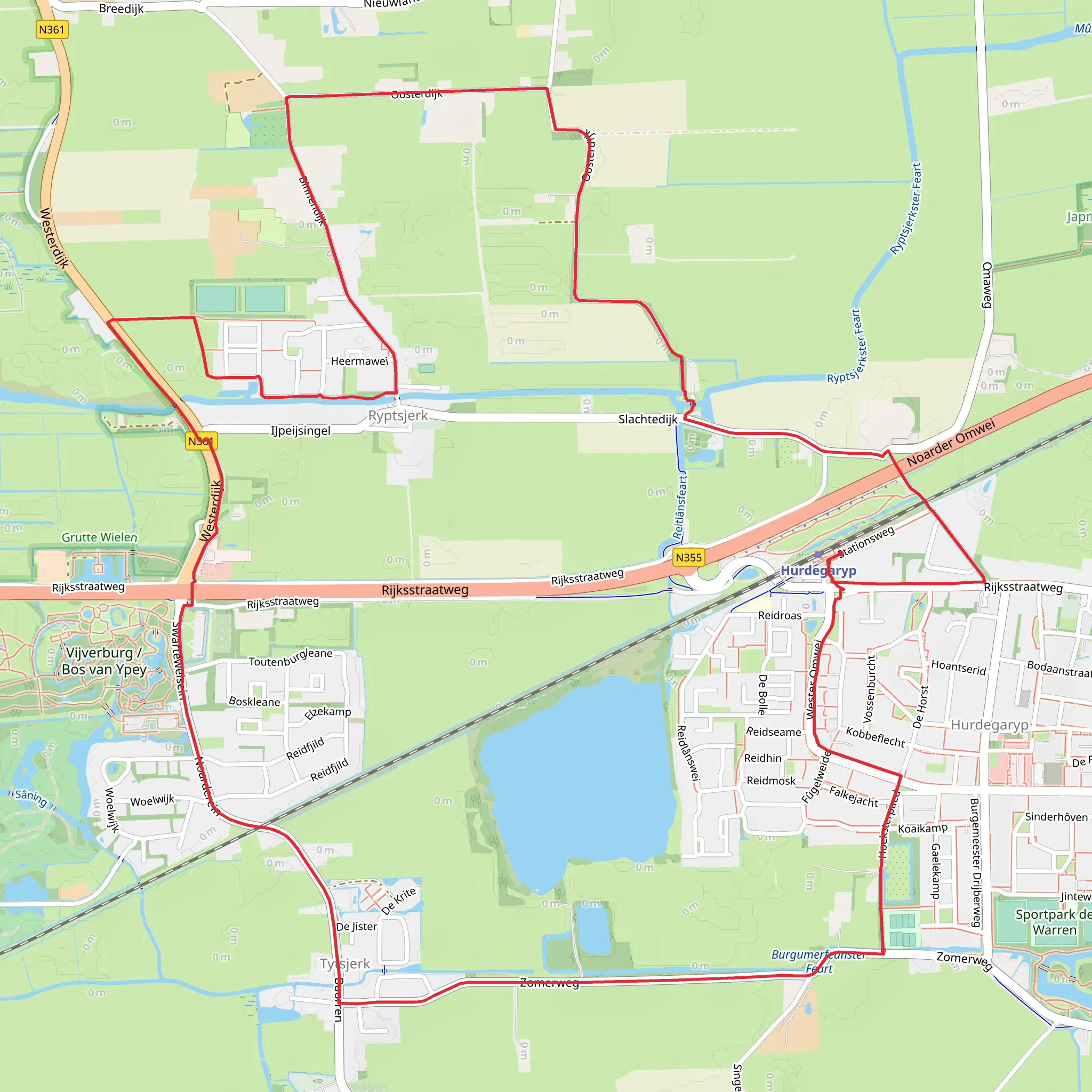 Zomer Weg and Oosterdijk Loop mobile static map