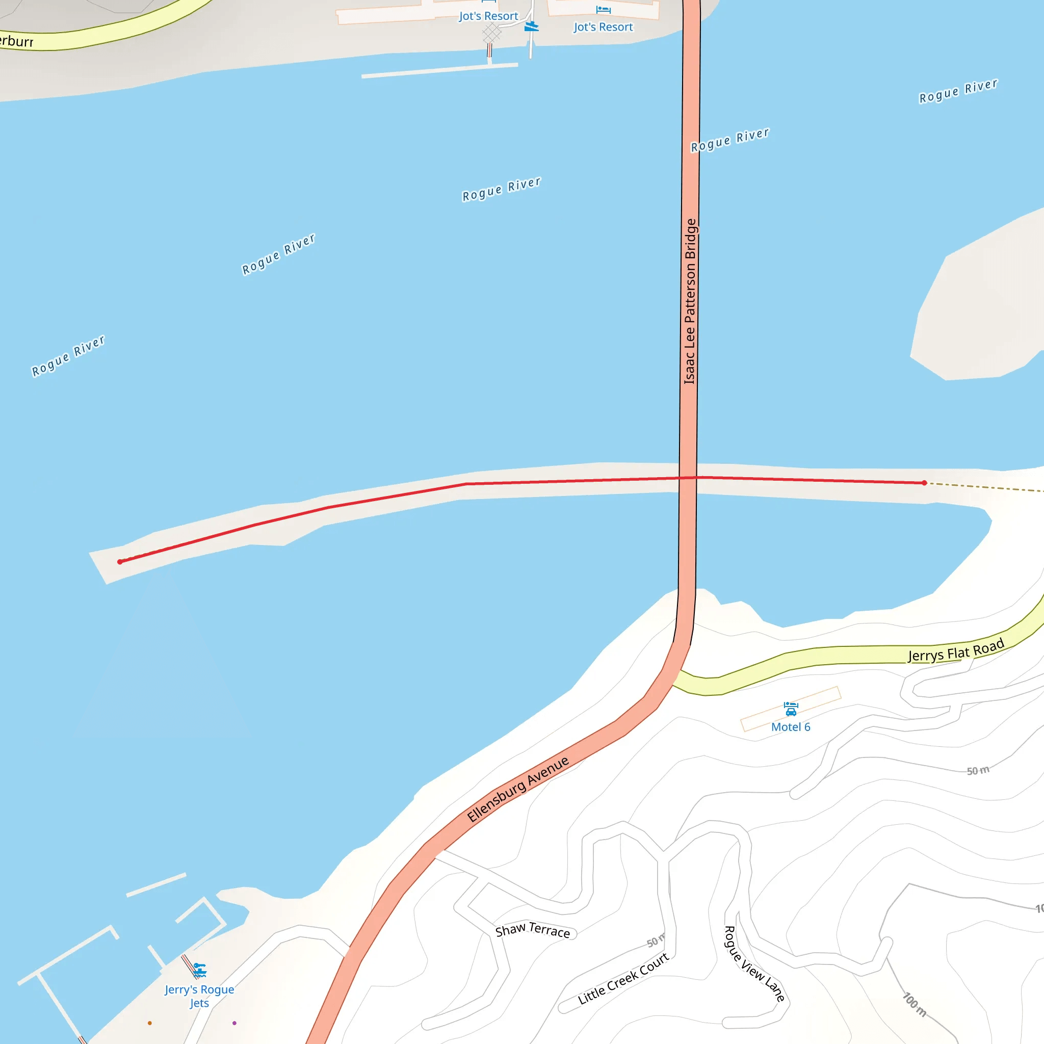 Jerrys Flat Road mobile static map