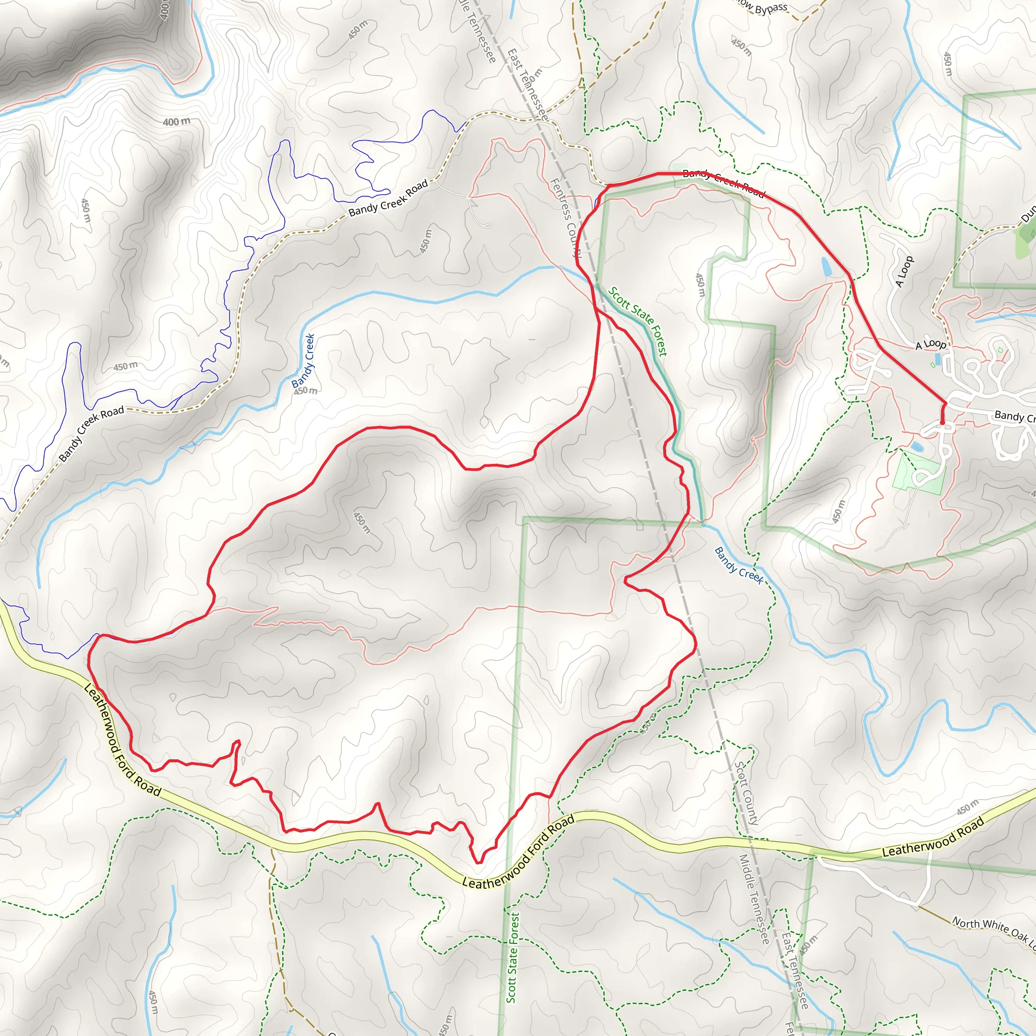 Collier Ridge Loop mobile static map