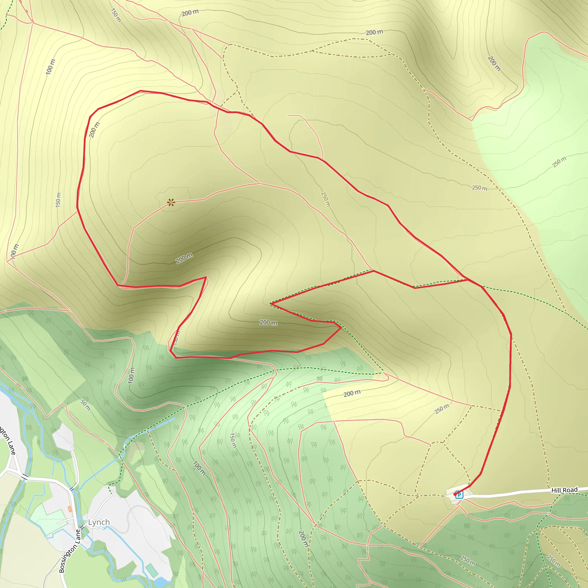 Bossington Hill Walk mobile static map