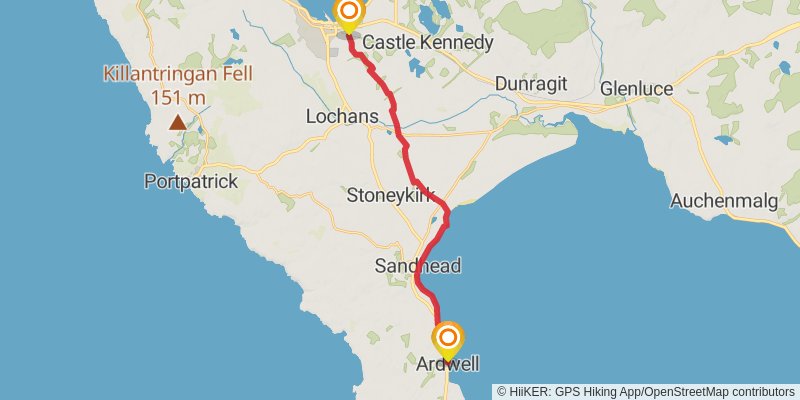Mull of Galloway Trail stage 2 Map