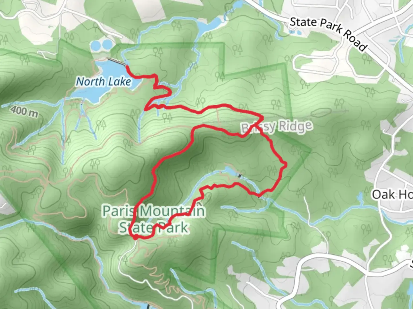 An image depicting the trail Brissy Ridge Trail, North Lake and Pipsissewa Trail Loop and its surrounding area.