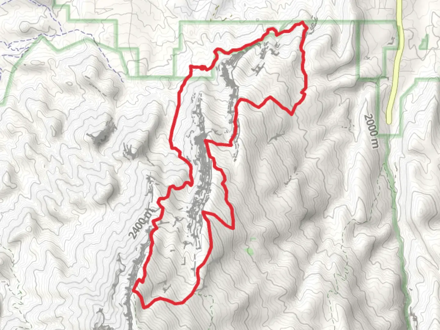 An image depicting the trail Agua Sarca and North Crest Loop Trail and its surrounding area.