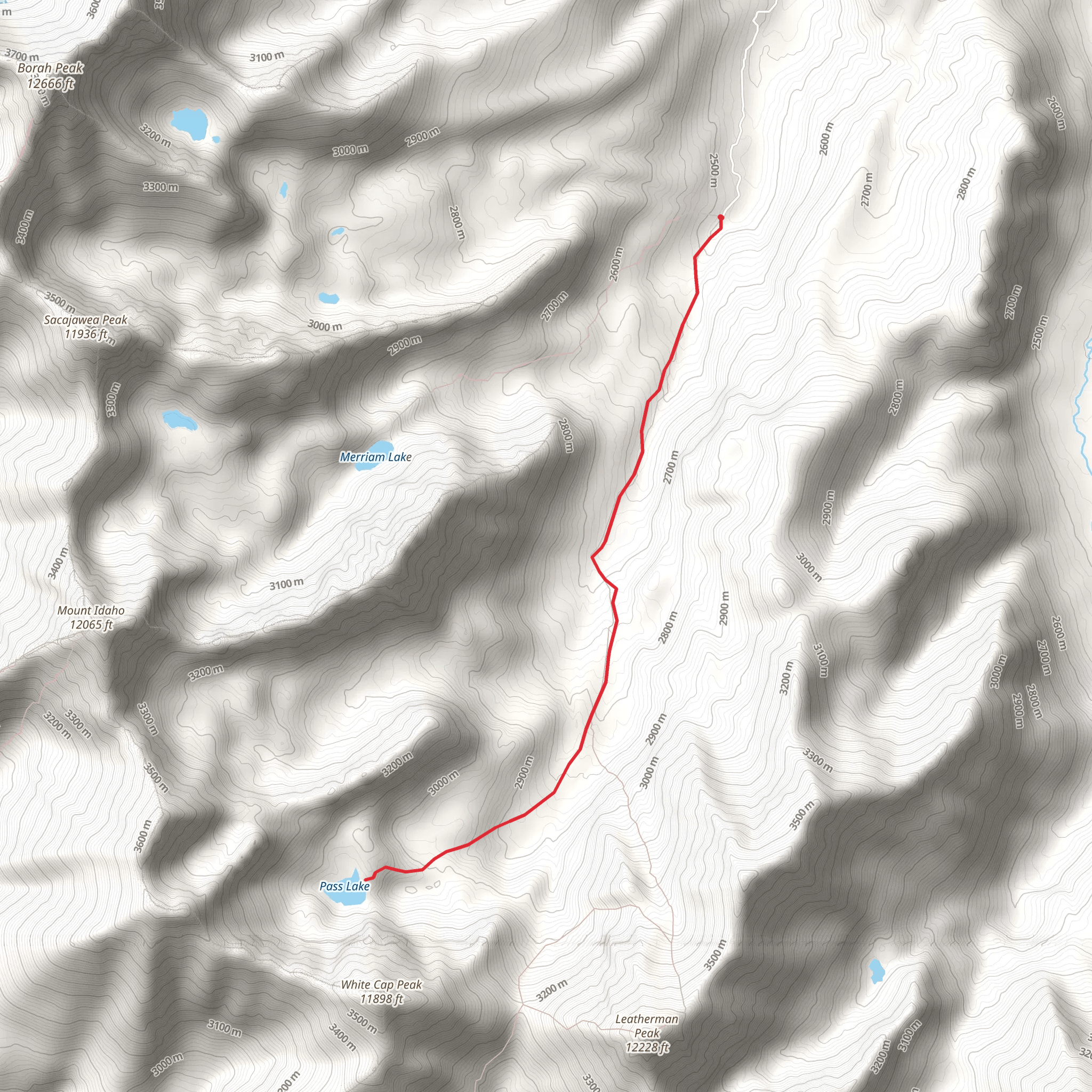 Pass Lake Trail mobile static map