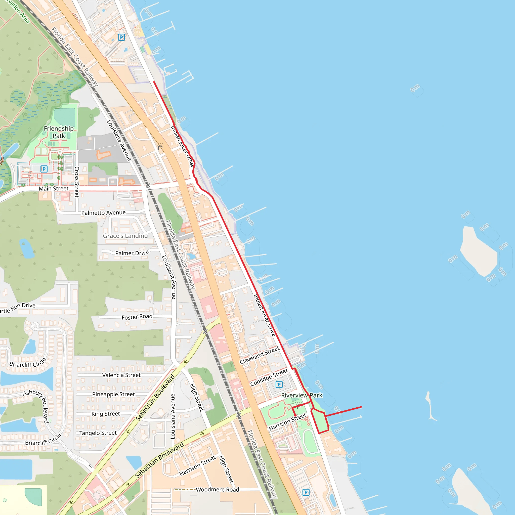 Riverview Park and Indian River Walk mobile static map