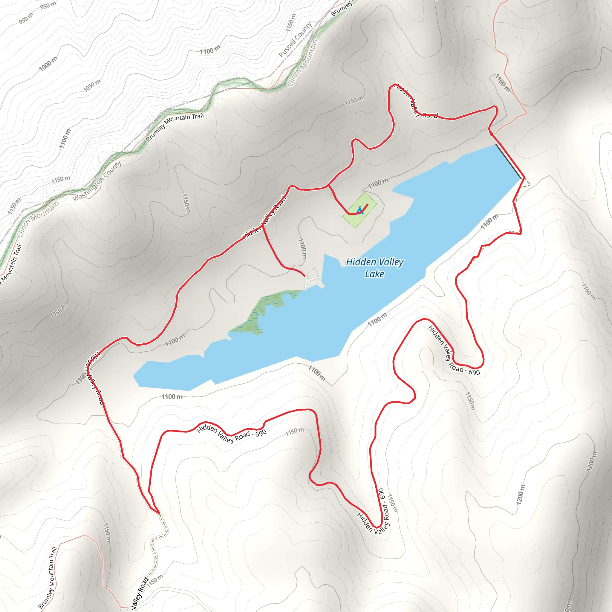 Hidden Valley Campground Loop mobile static map