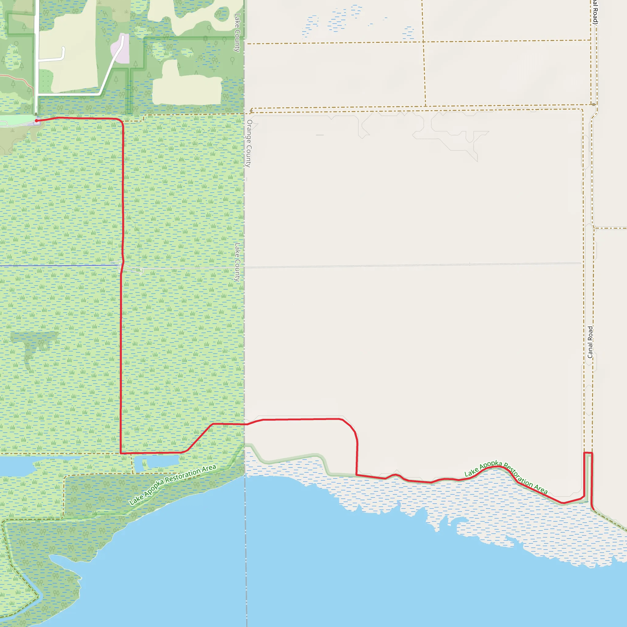 Lake Apopka Trail mobile static map