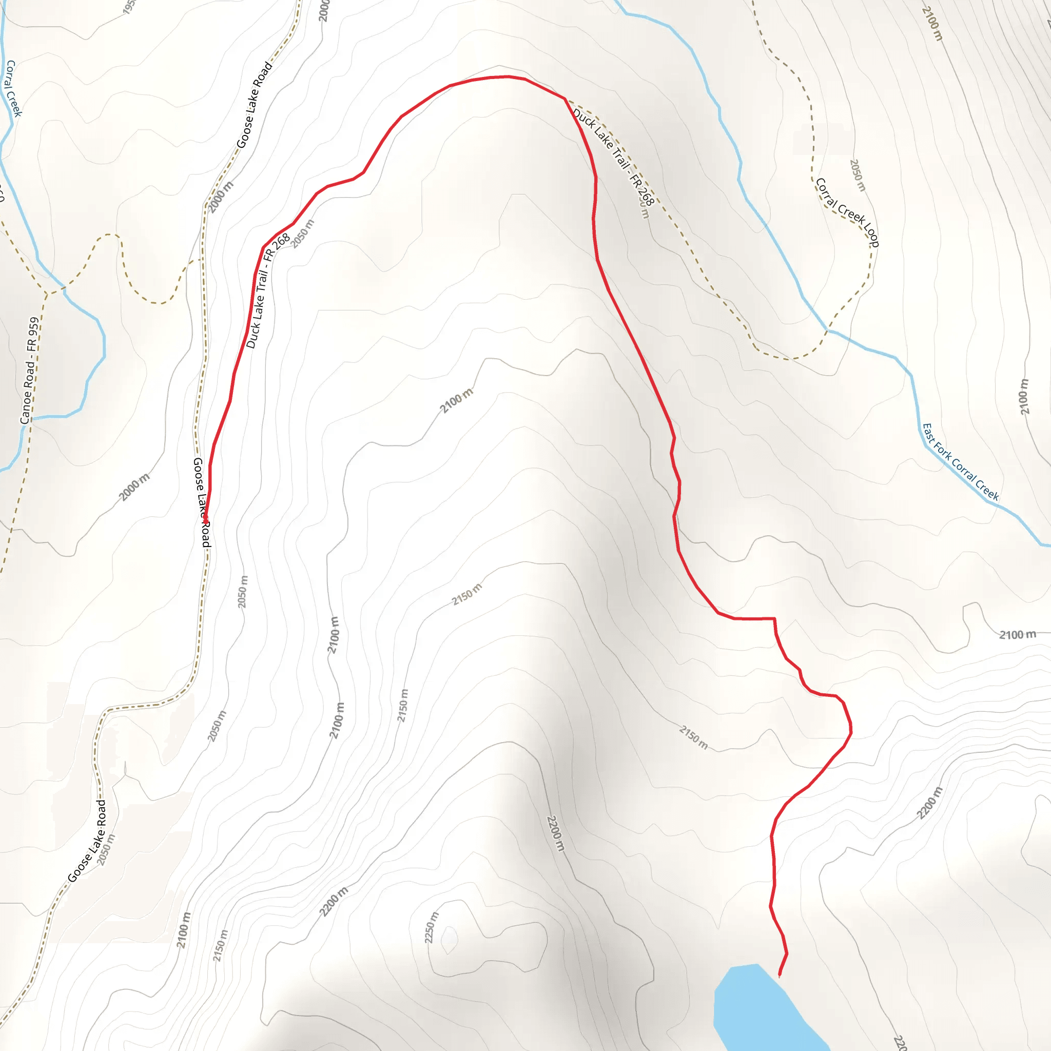 Duck Lake Trail mobile static map