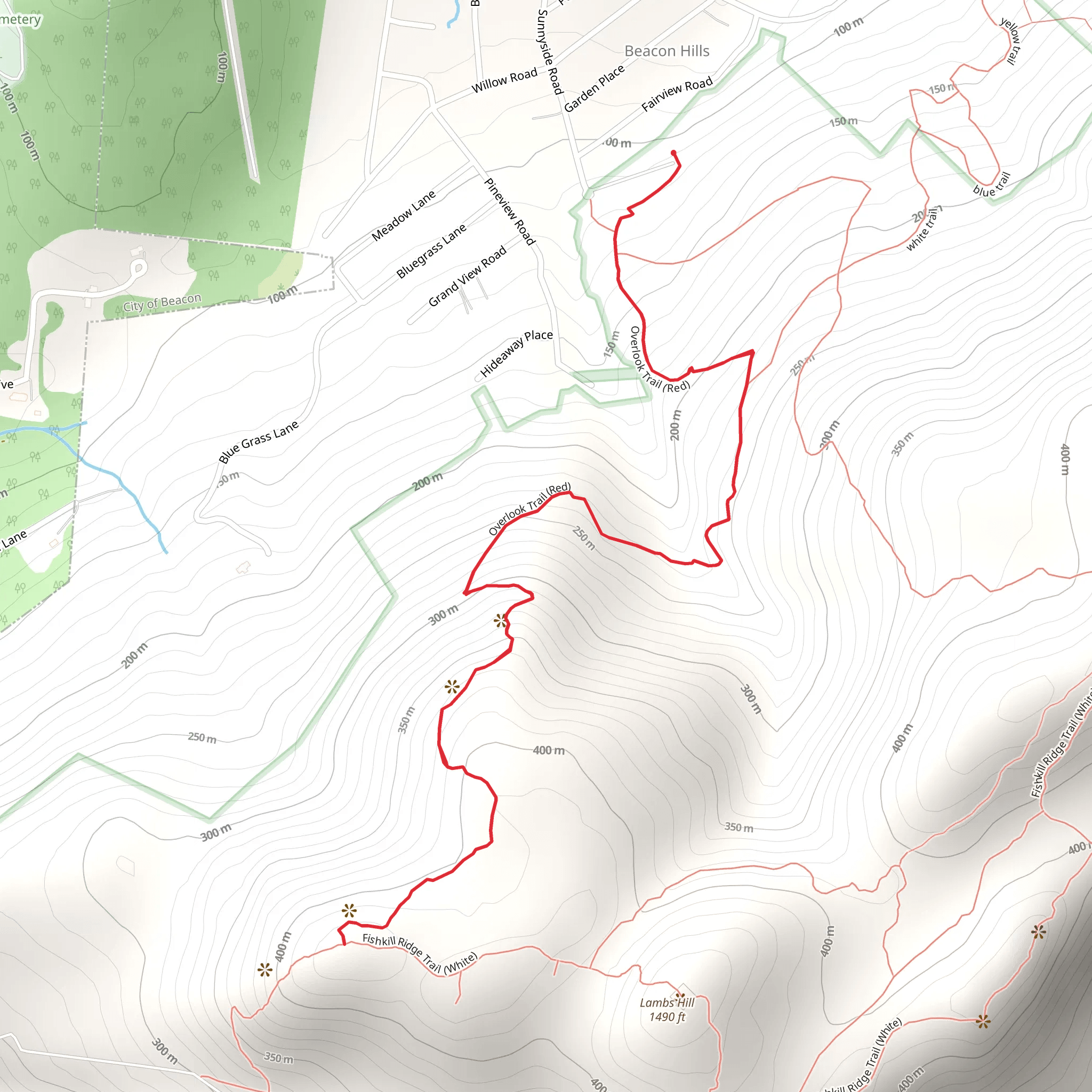 Overlook Trail - Red mobile static map