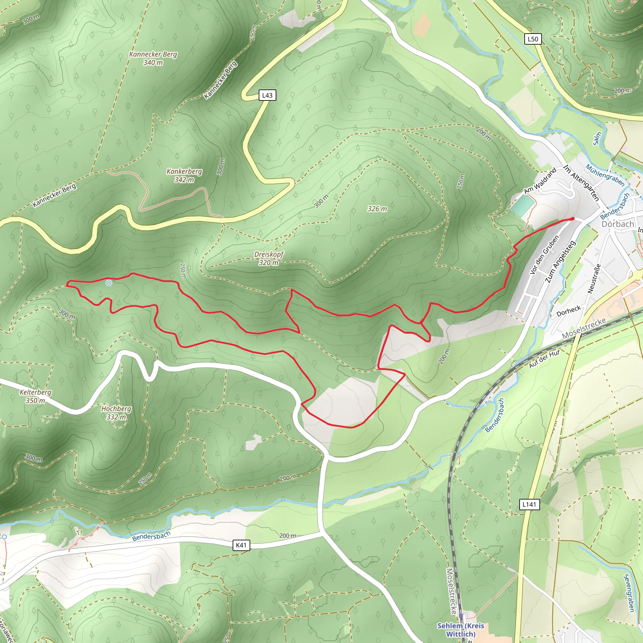 Mineralquelle Loop via Salmtal mobile static map