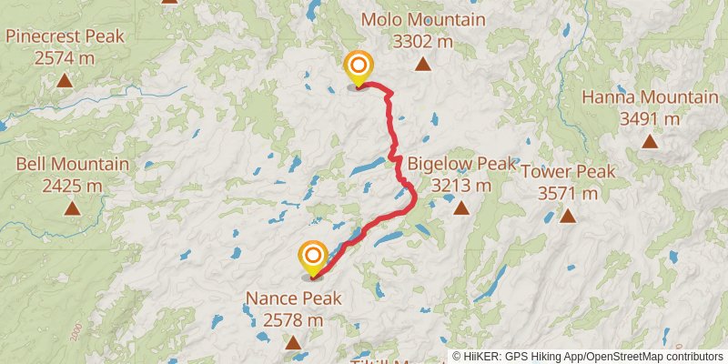 Cherry Lake and Huckleberry Lake via Huckleberry Trail stage 2 Map