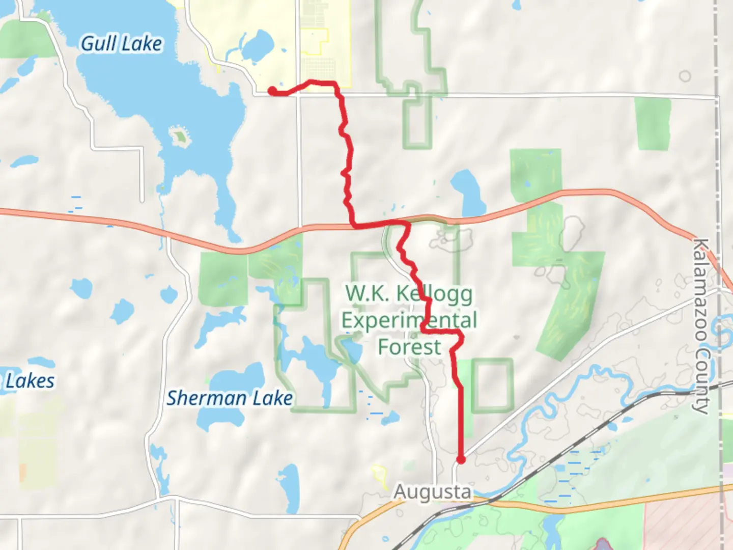 An image depicting the trail North Country Trail - Augusta and its surrounding area.