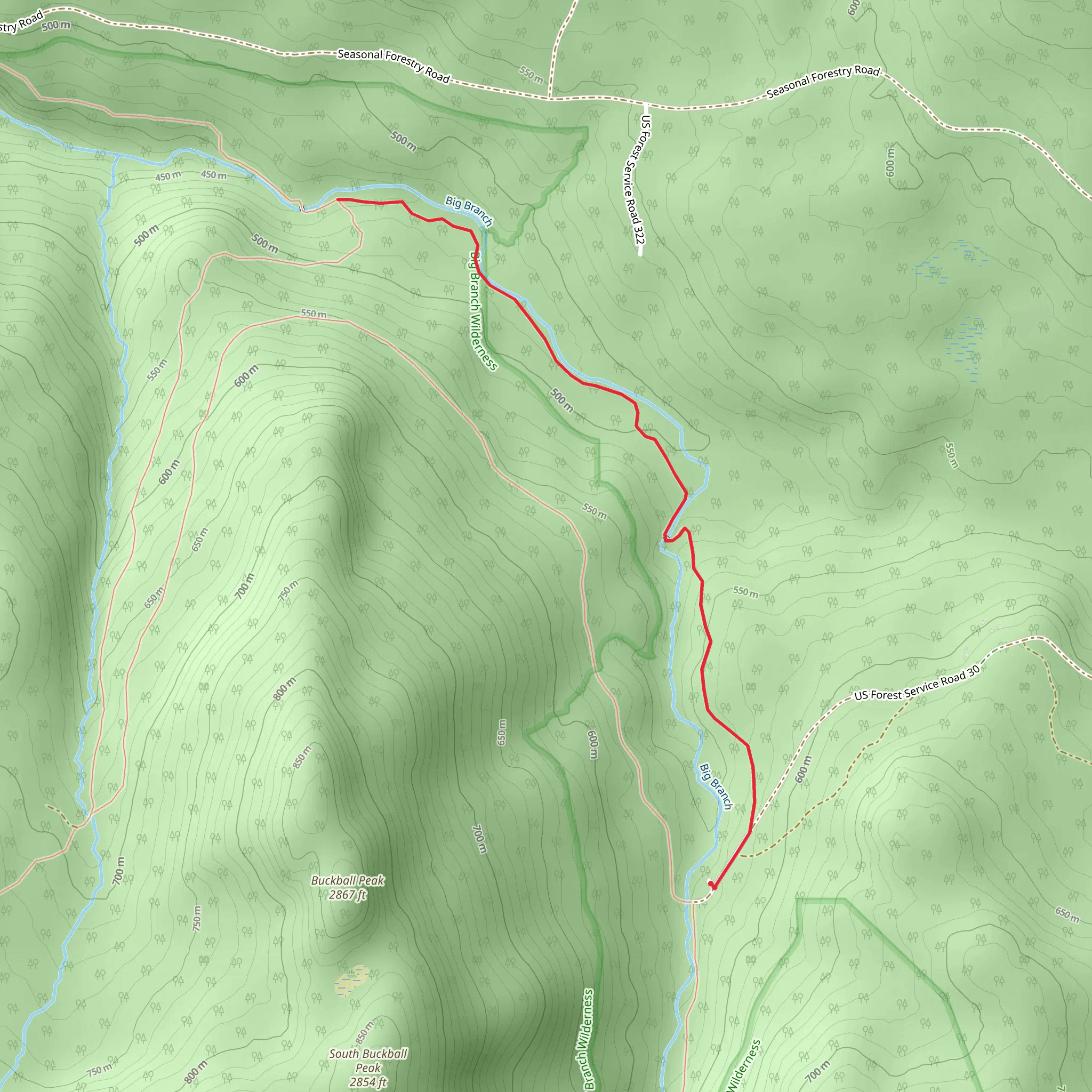 Old Job Trail mobile static map