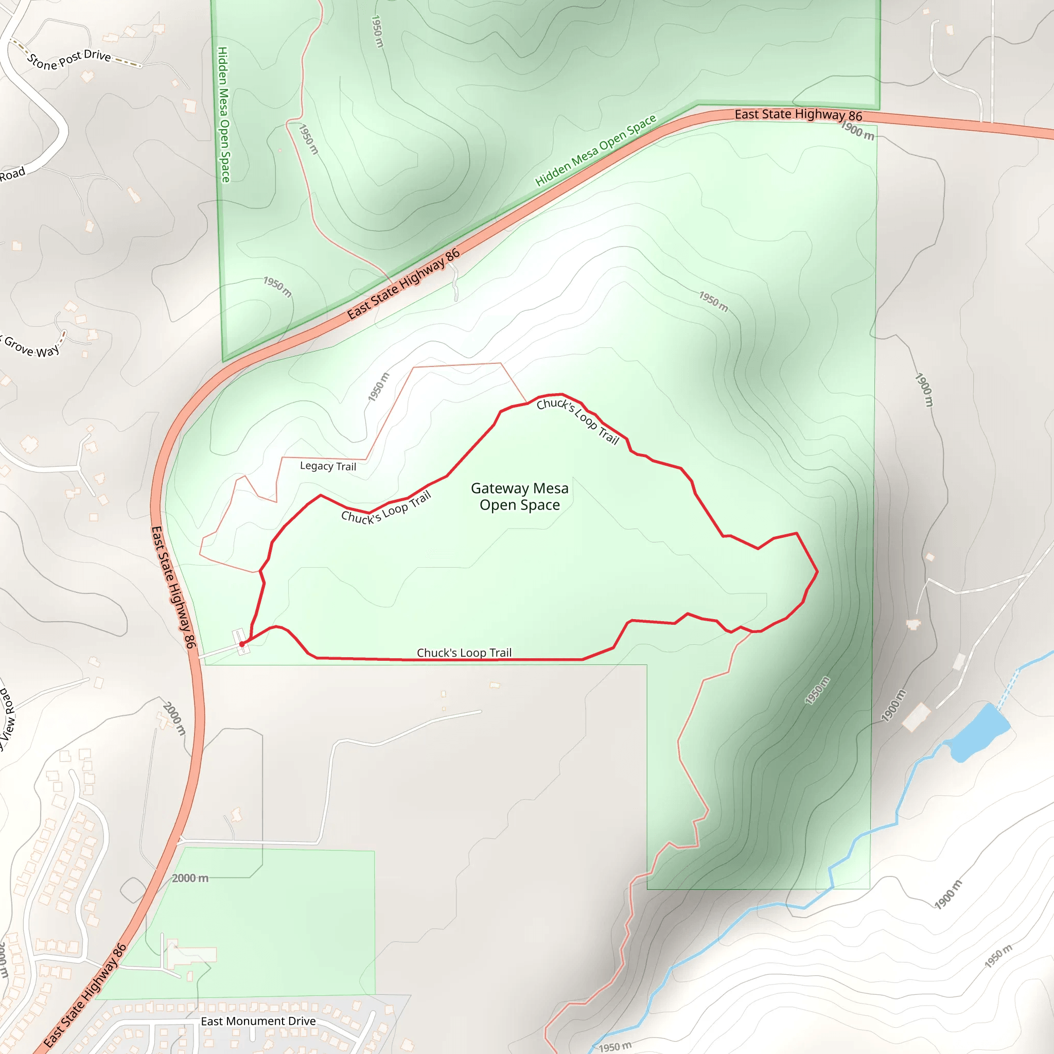 Chuck's Loop Trail mobile static map