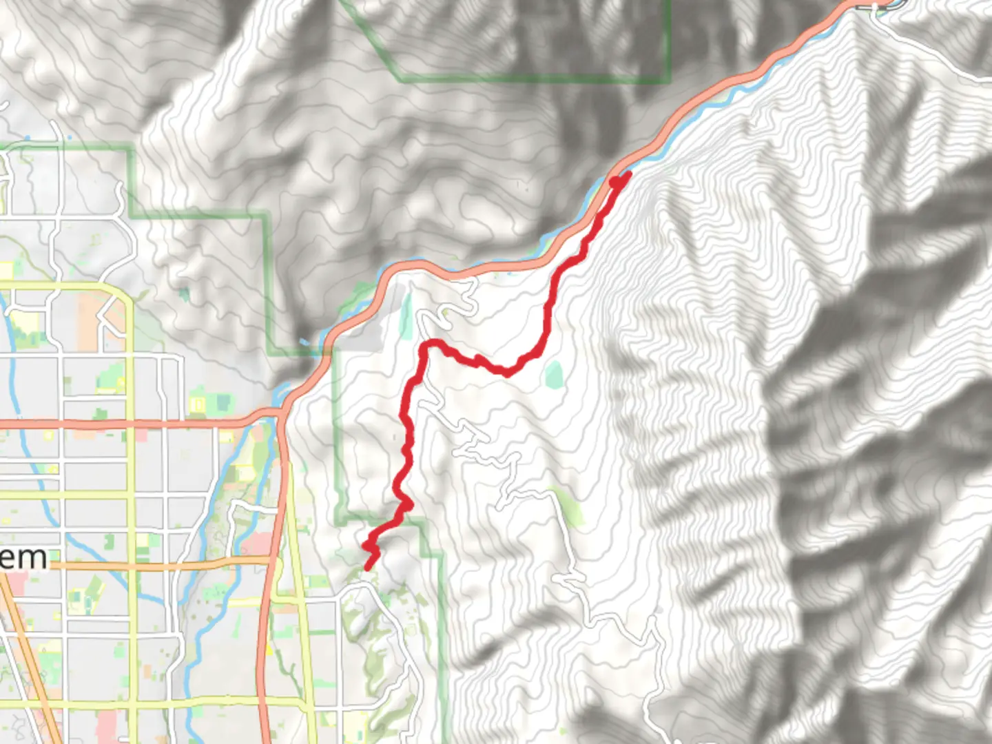 An image depicting the trail Bonneville Shoreline Trail Out and Back and its surrounding area.