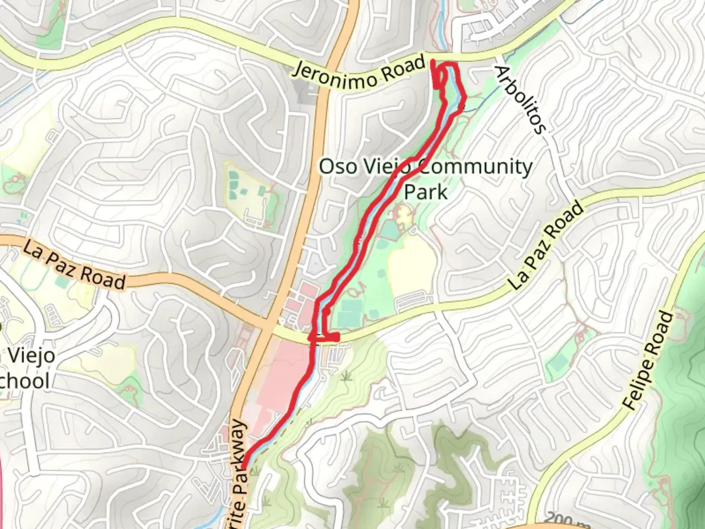 An image depicting the trail Oso Creek Trail and its surrounding area.
