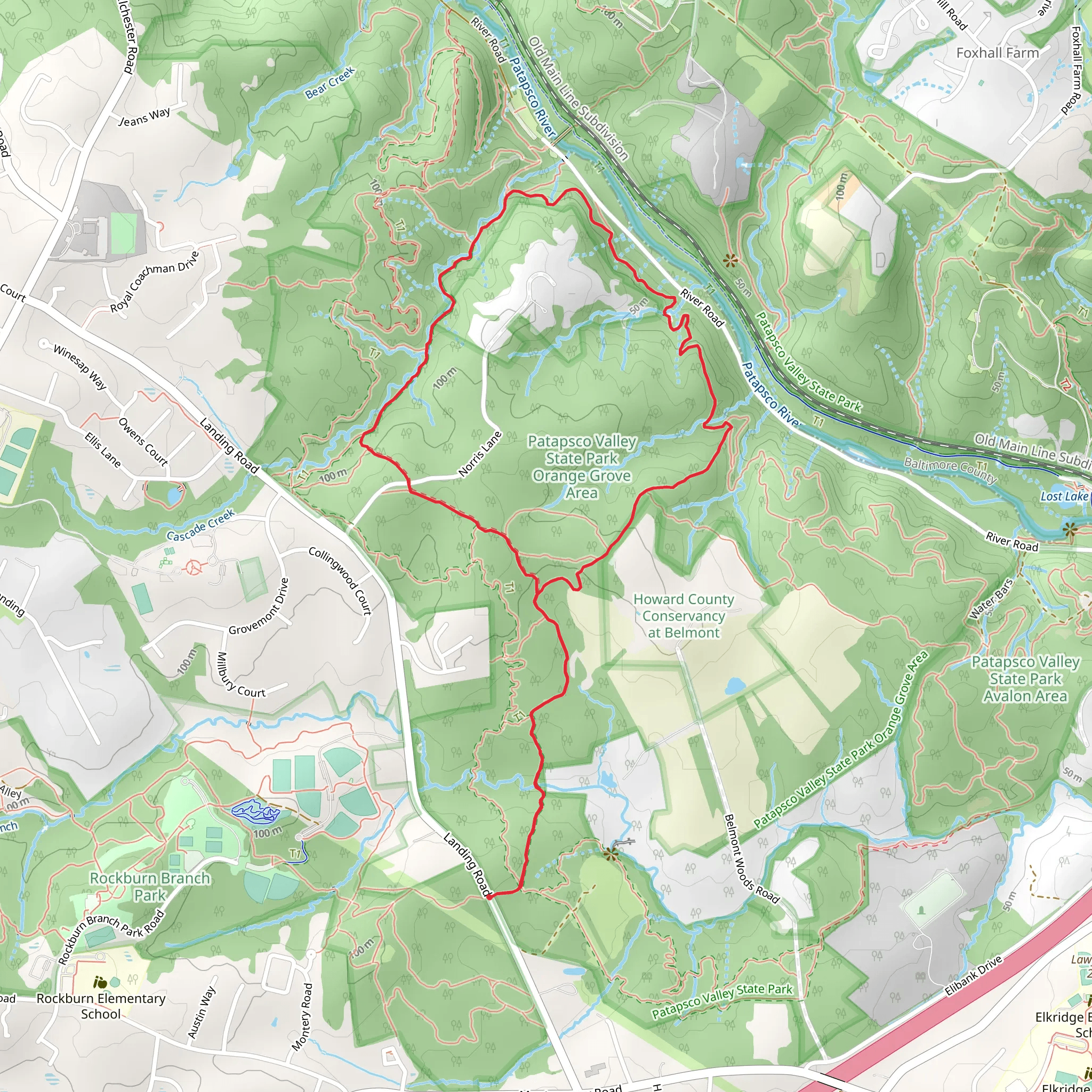 Morning Choice - Ridge - Cascade Falls Loop Trail mobile static map
