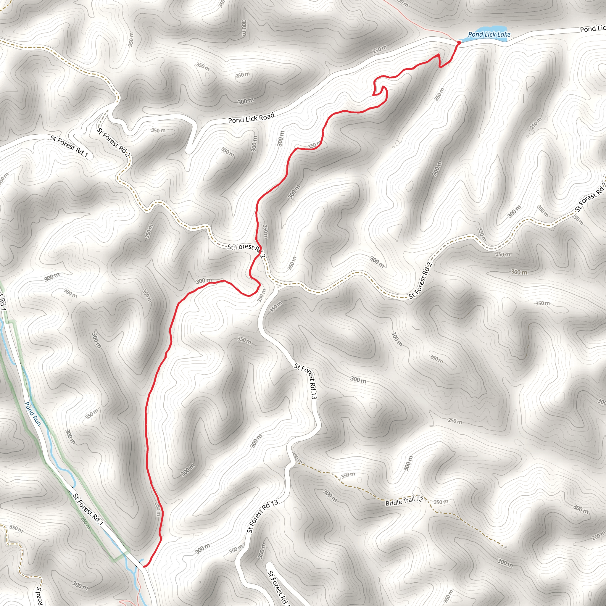Shawnee Backpack Trail - Short mobile static map