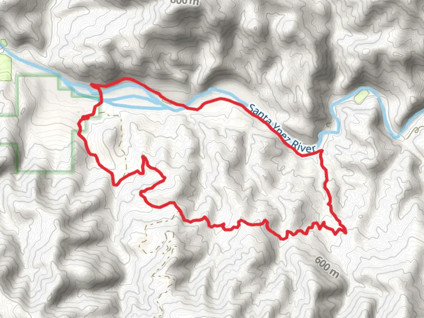 An image depicting the trail Matias Potrero Trail and Arroyo Burro Trail Loop and its surrounding area.