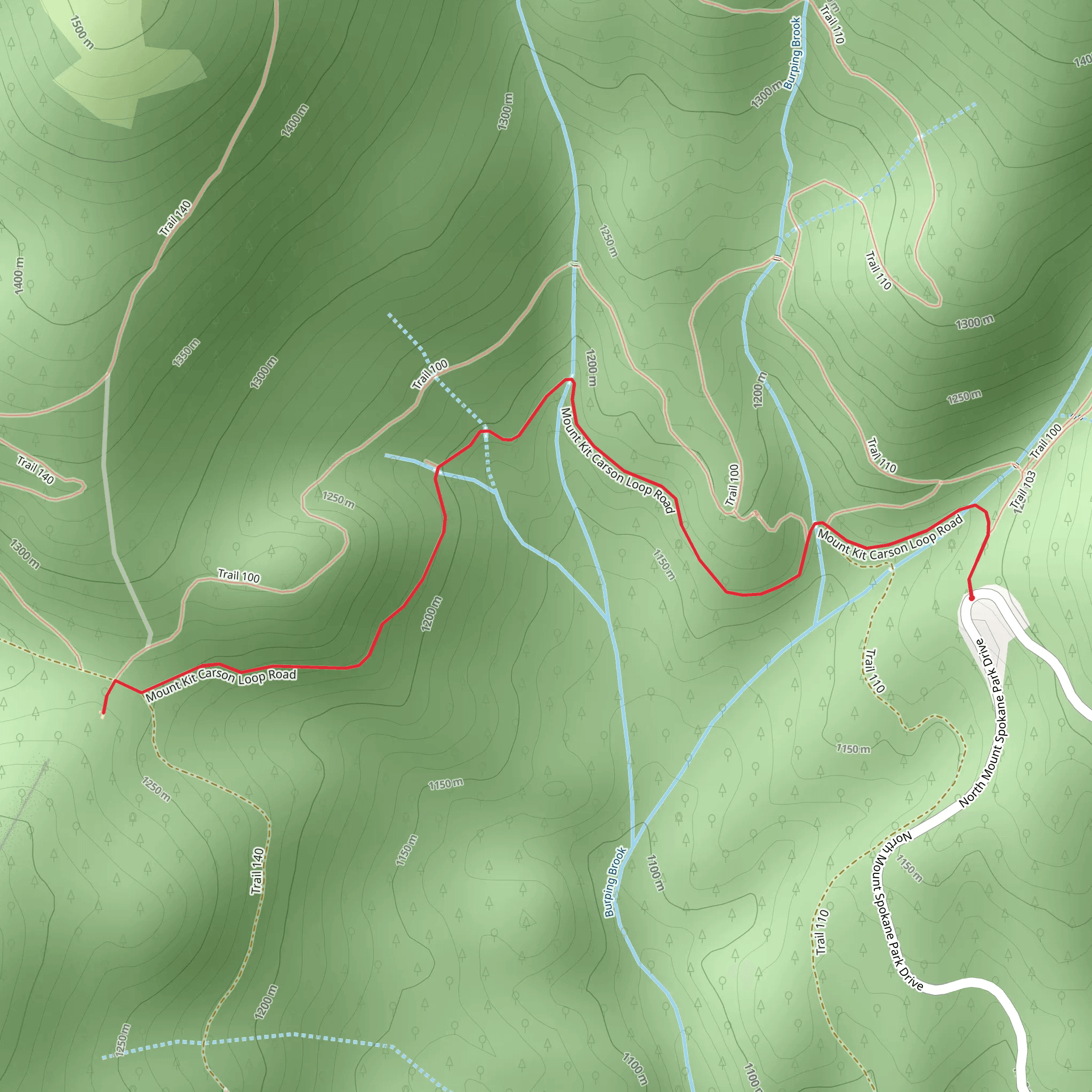 Mount Kit Carson Loop Road mobile static map