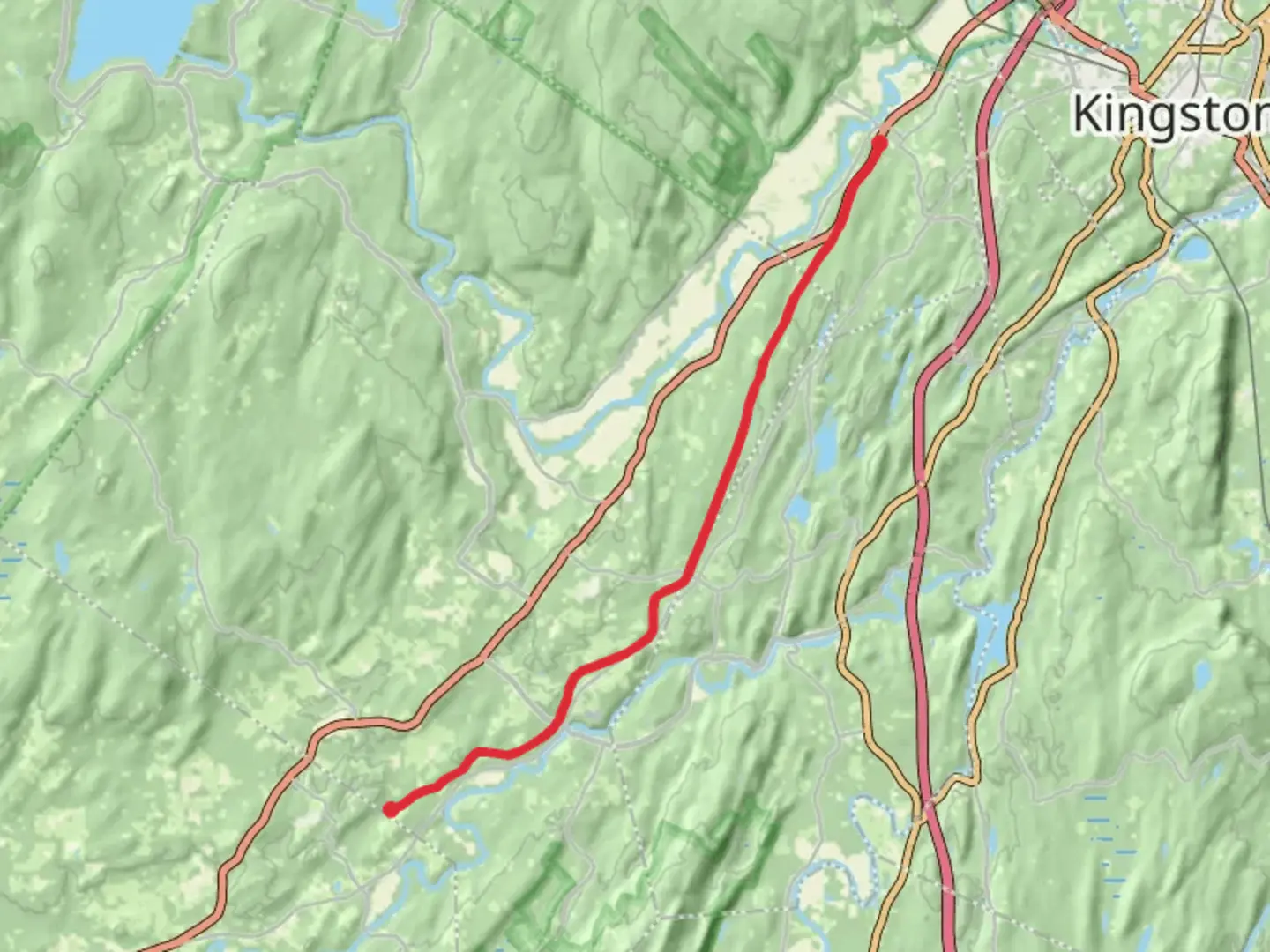 An image depicting the trail Hurley O and W Rail Trail and its surrounding area.