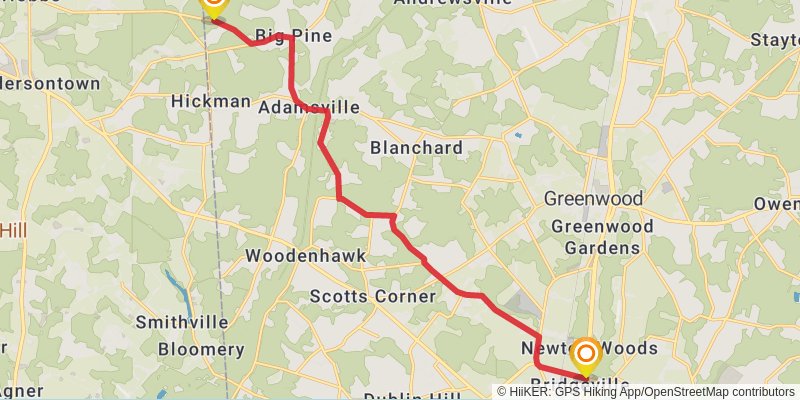 American Discovery Trail - Delaware stage 4 Map