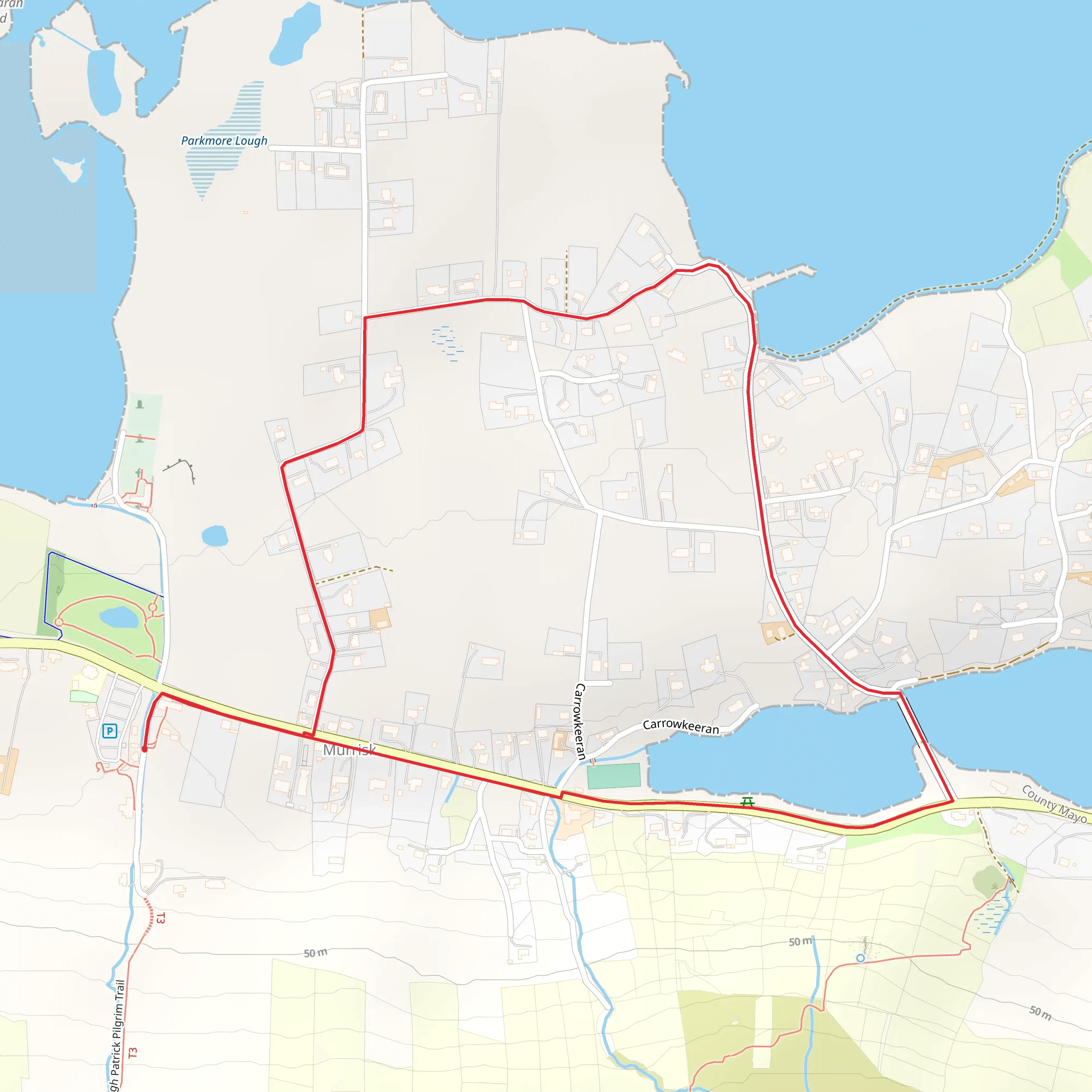 Murrisk Pier Loop mobile static map