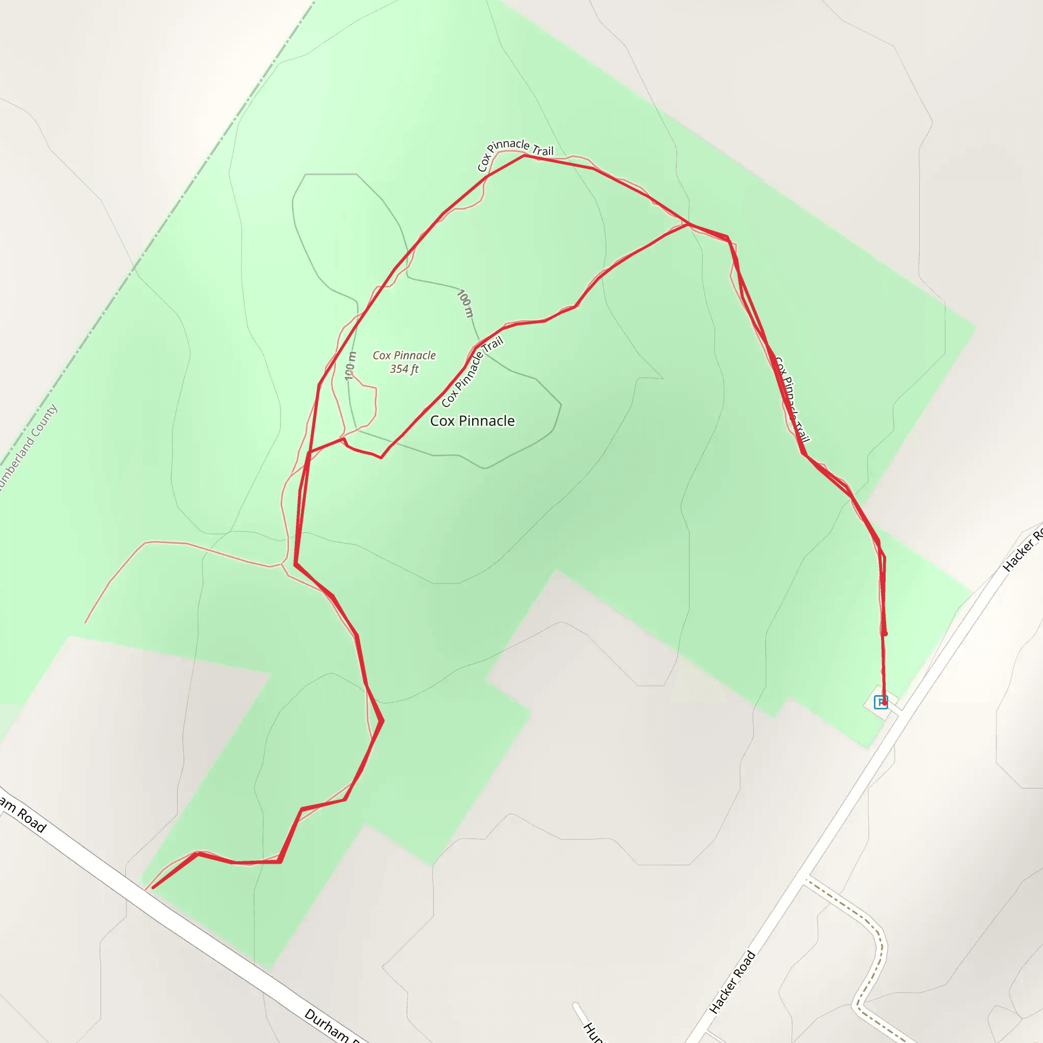 Cox Pinnacle from Hacker Road mobile static map