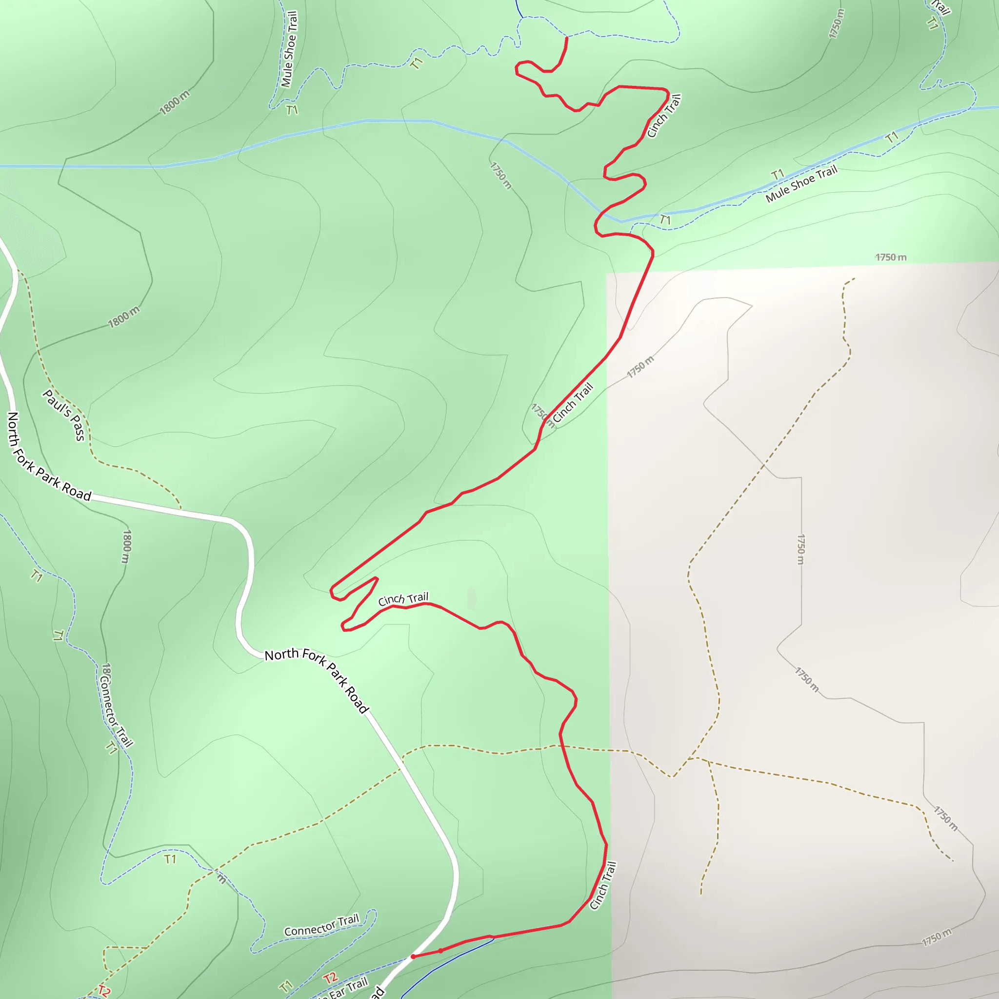 Cinch Trail mobile static map