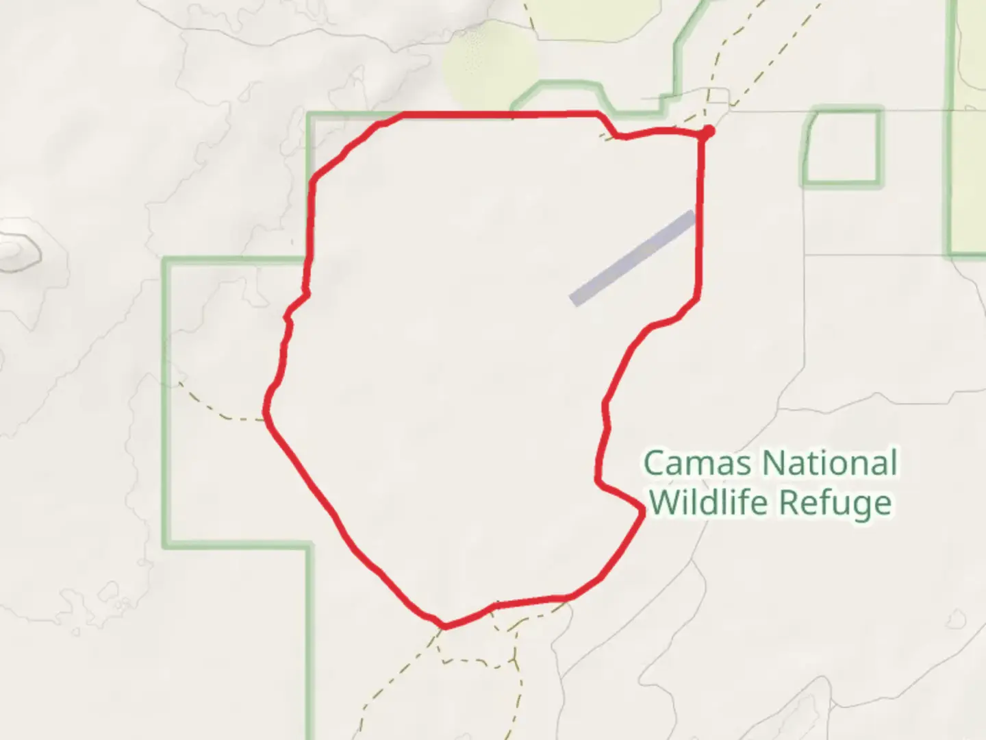 An image depicting the trail Camas Creek Loop and its surrounding area.