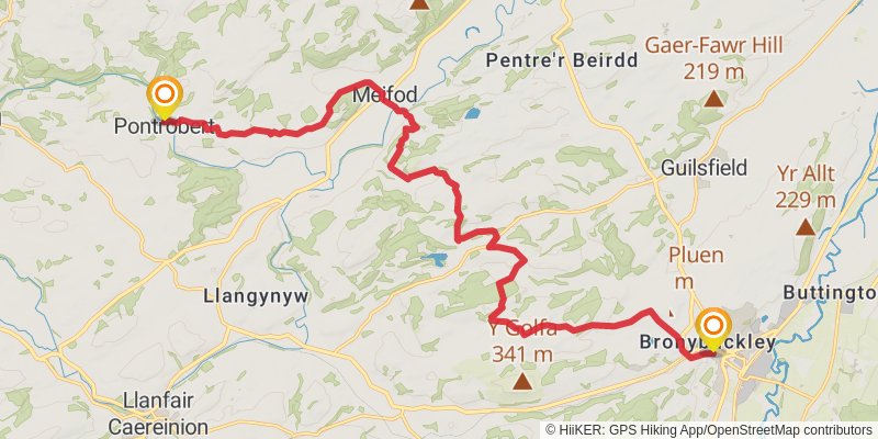 Cross Britain Way stage 18 Map