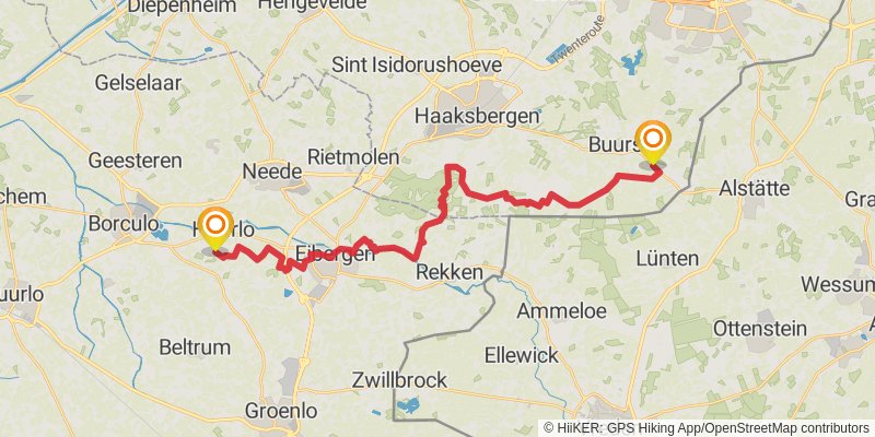 Trekvogelpad stage 18 Map