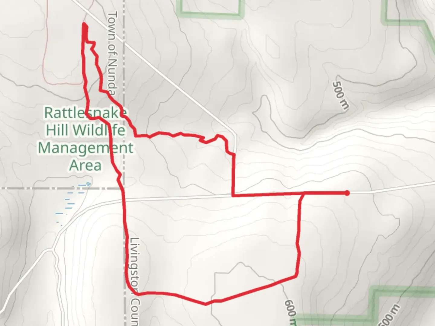 An image depicting the trail Dannack Hill Road Loop and its surrounding area.