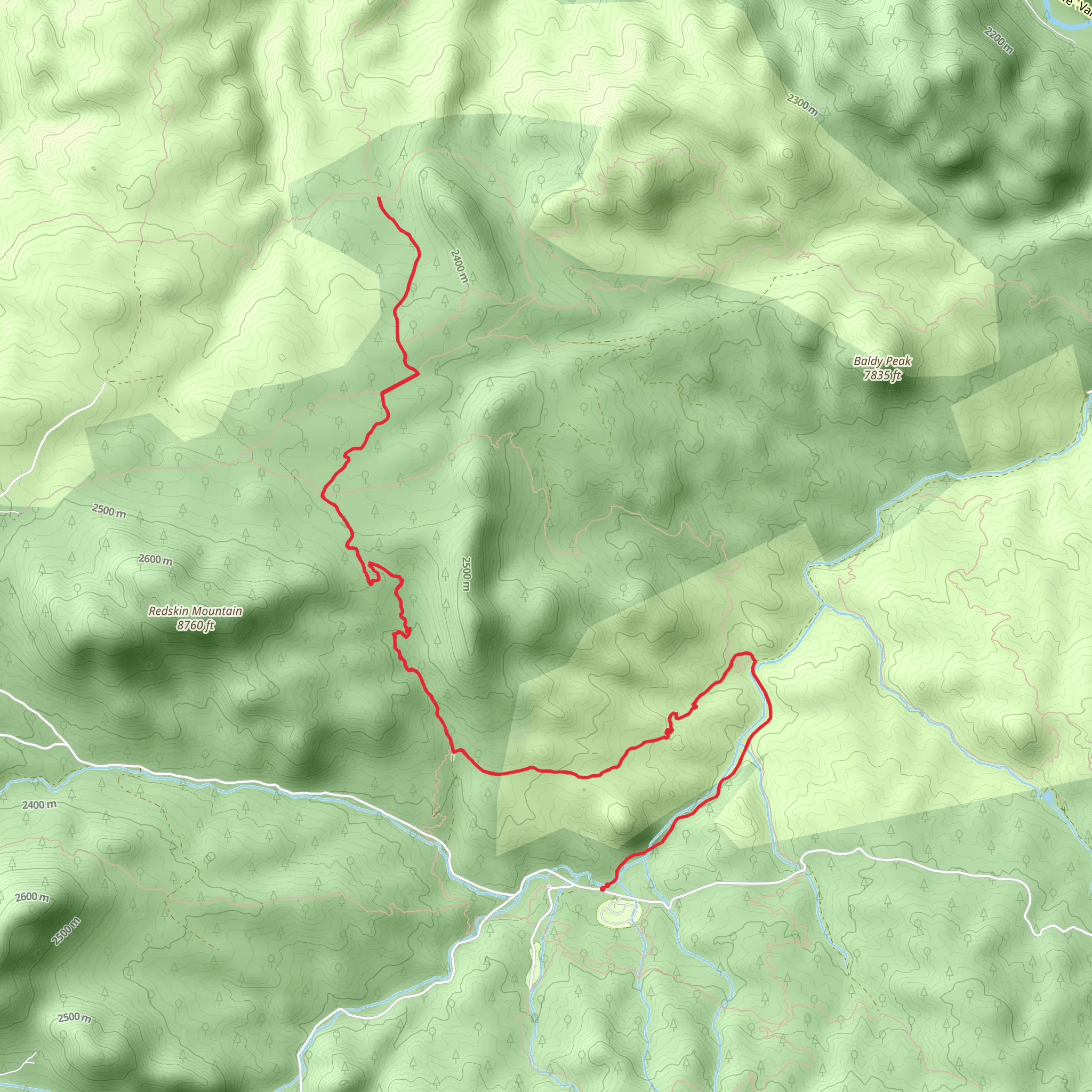 Gashouse Gulch via South Buffalo Creek Trail mobile static map