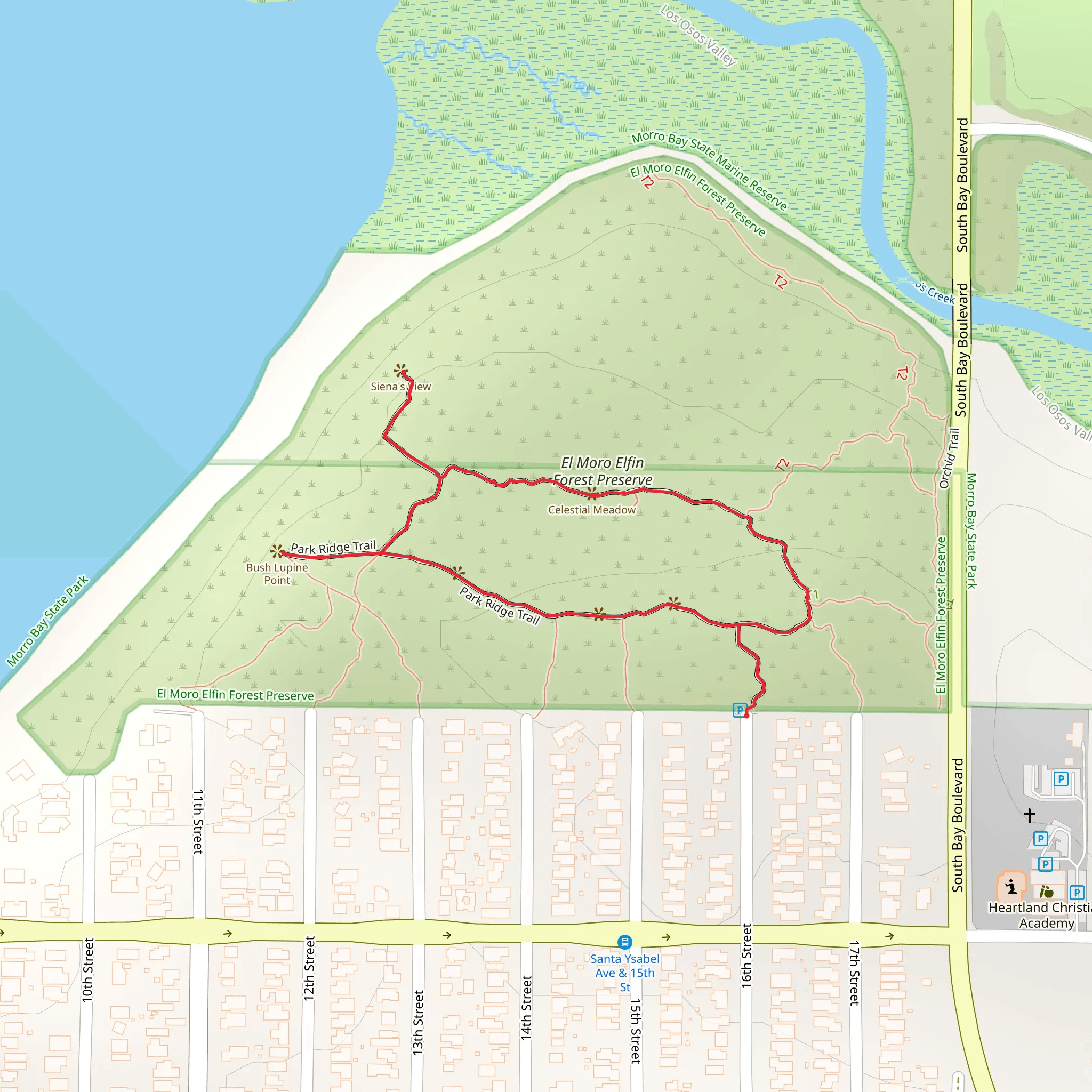 Park Ridge Trail Loop mobile static map