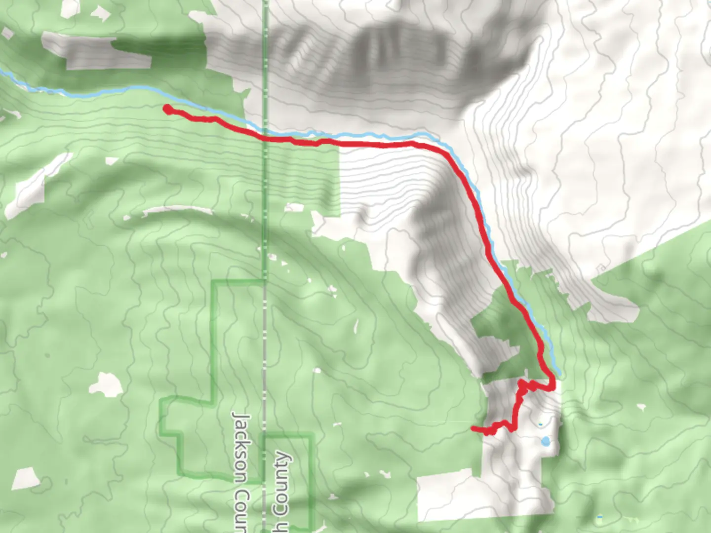 An image depicting the trail Middle Fork Trail and its surrounding area.