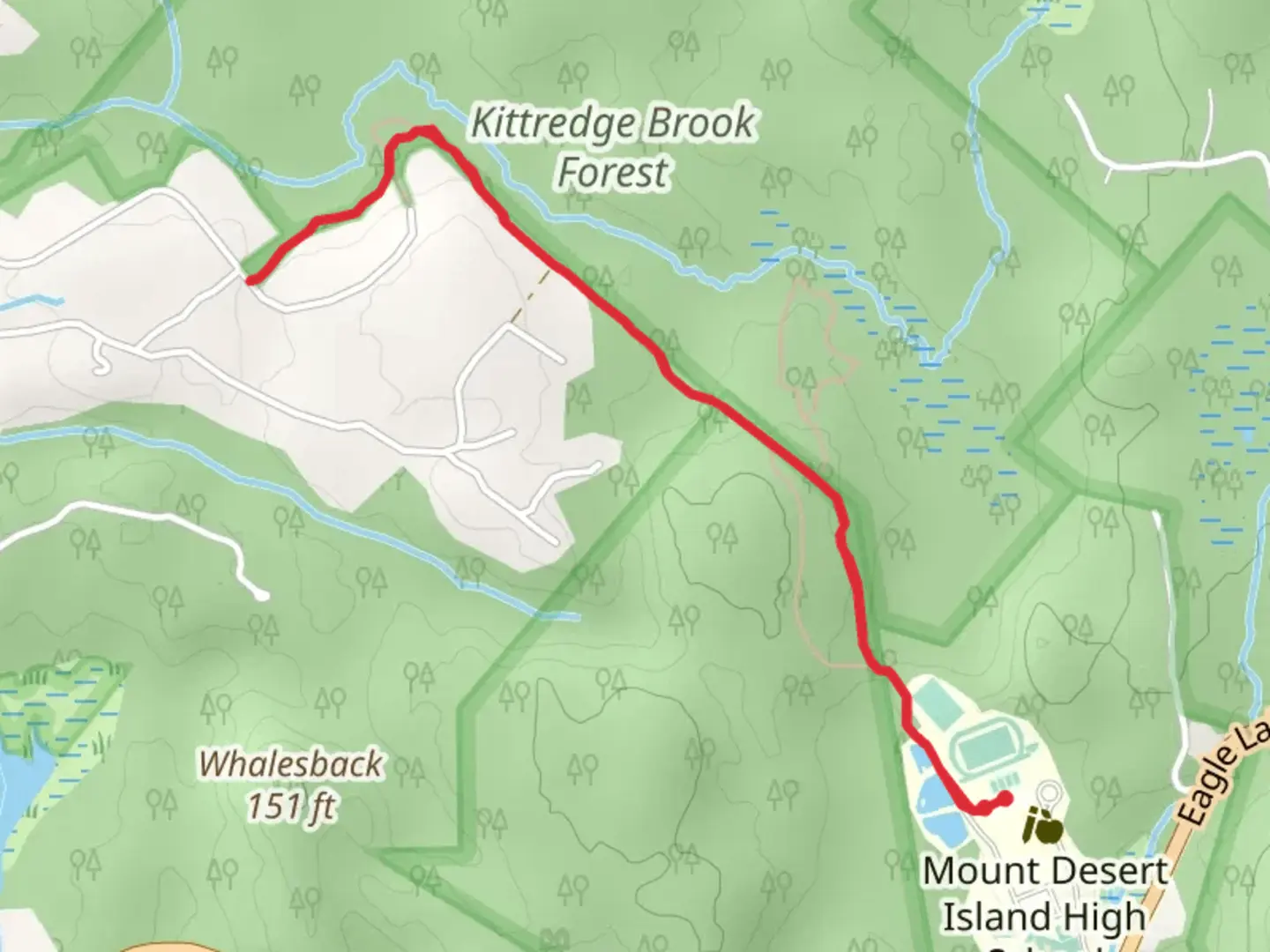 An image depicting the trail Kitteridge Brook - Acadia National Park and its surrounding area.