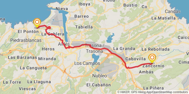 Camino del Norte stage 28 Map