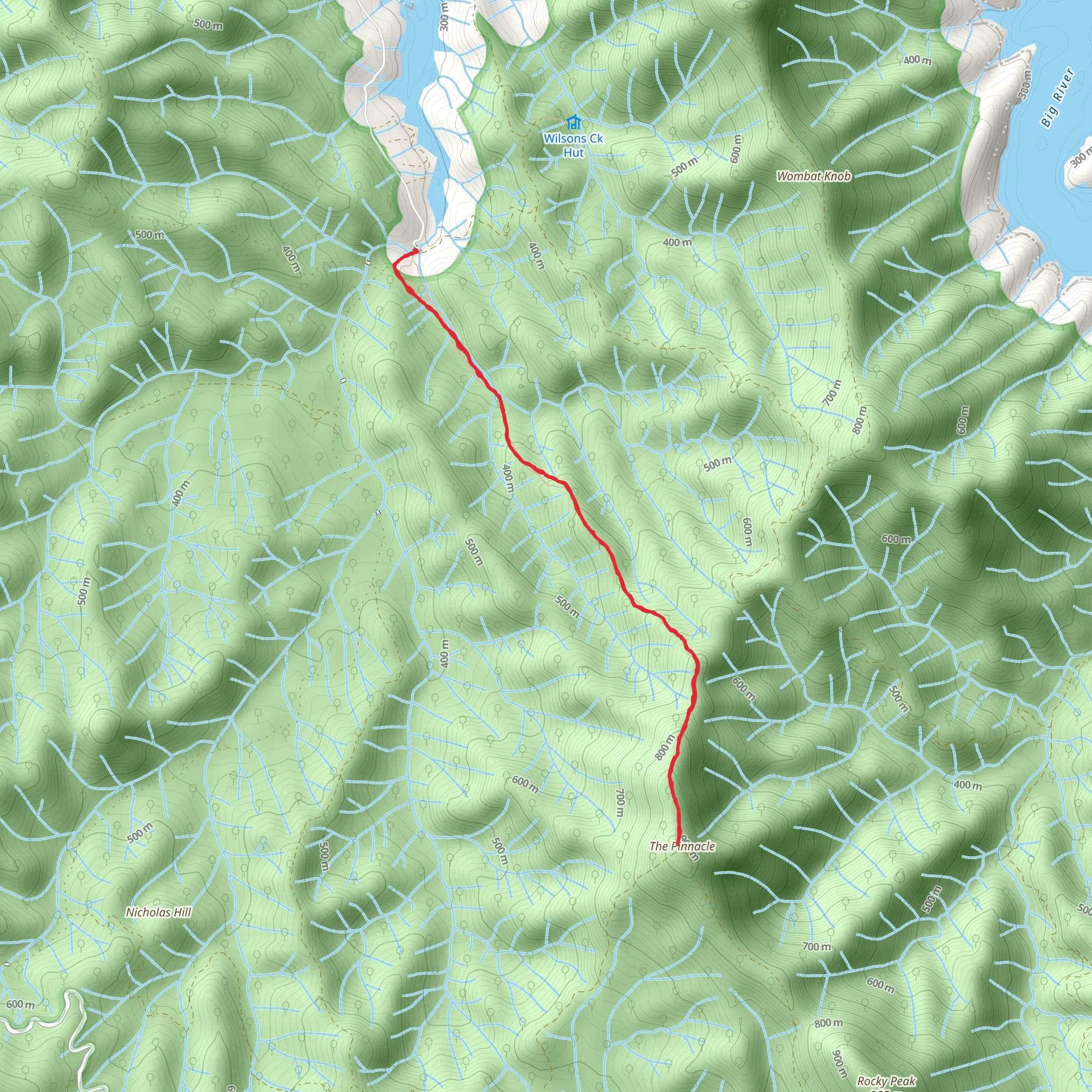 Pinnacle Walking Track mobile static map