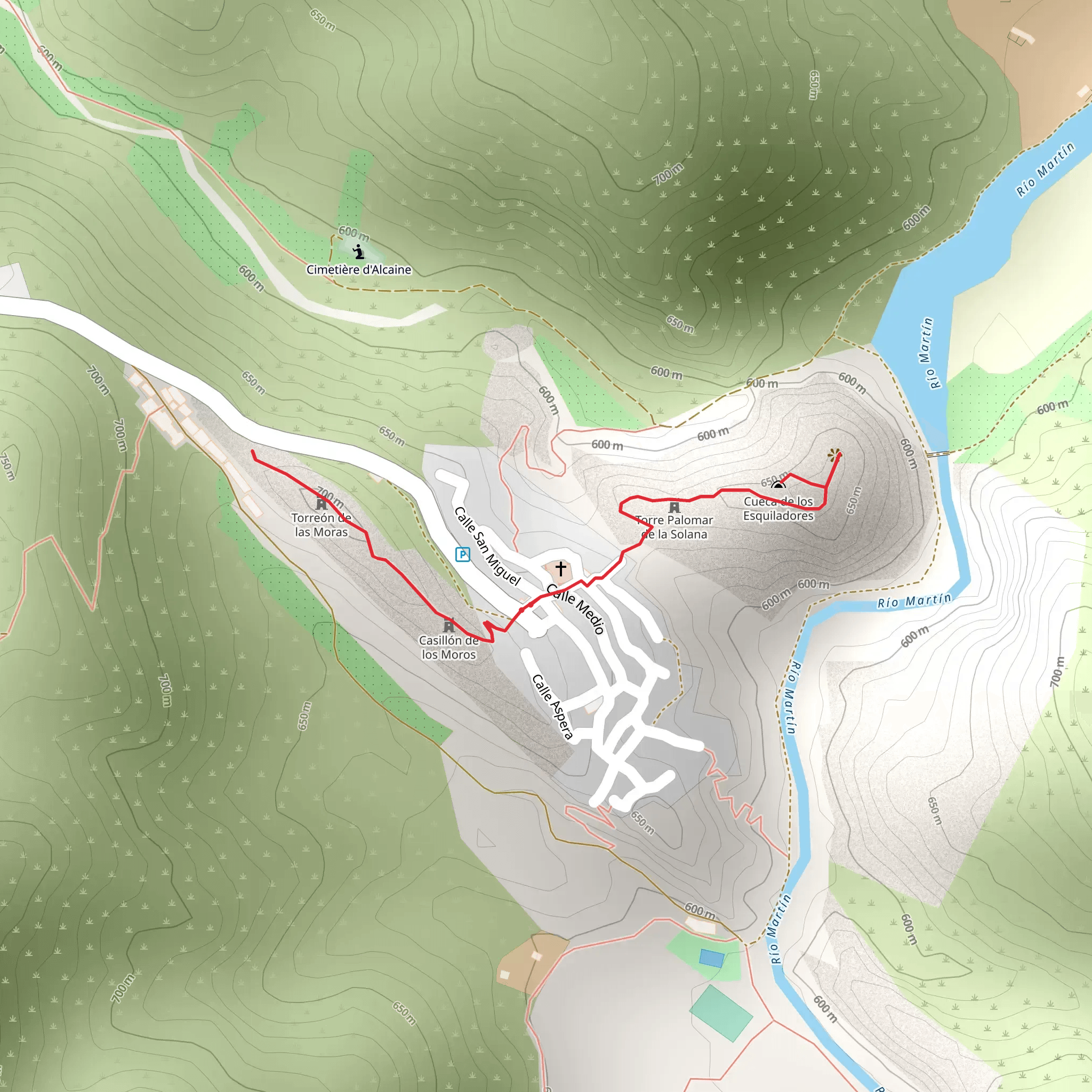 Alcaine Route of the Towers PR TE 98 mobile static map