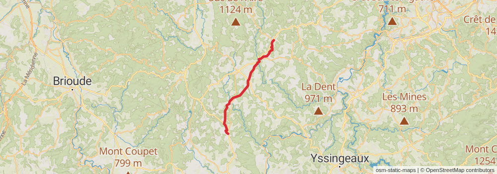 Camino Strasbourg-Saint Jean Pied de Port via Le Puy stage 43 Map