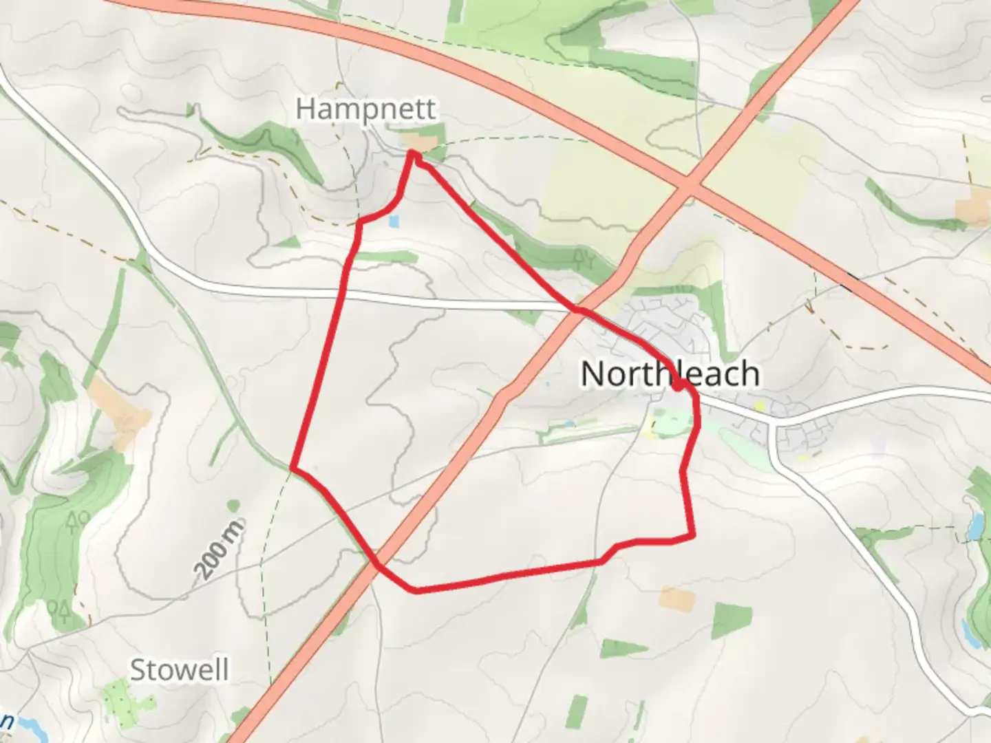 An image depicting the trail Northleach Loop and its surrounding area.