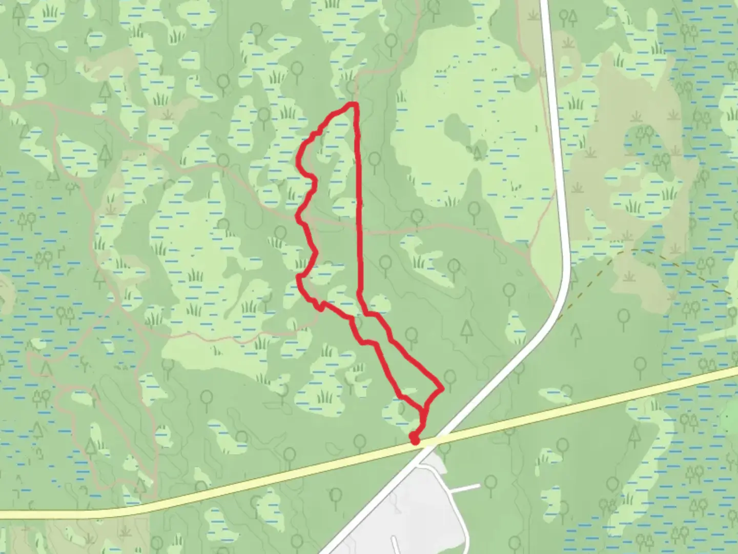 An image depicting the trail Scrub Jay Loop Trail and its surrounding area.