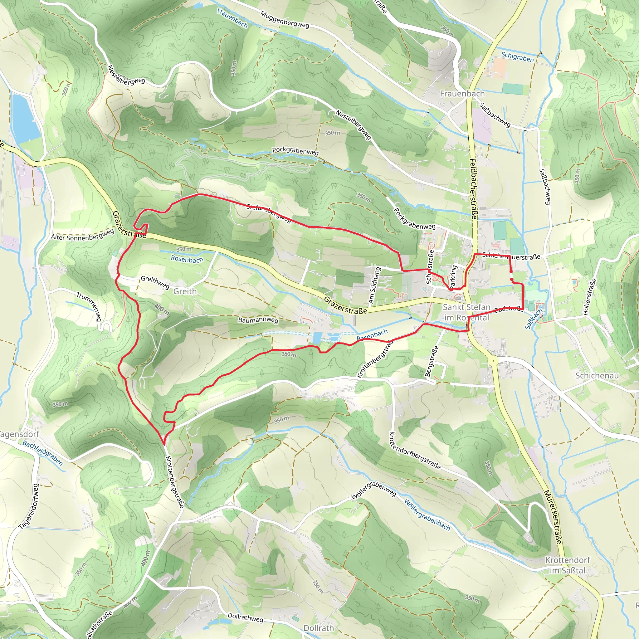 Rosenweg St Stefan im Rosental mobile static map