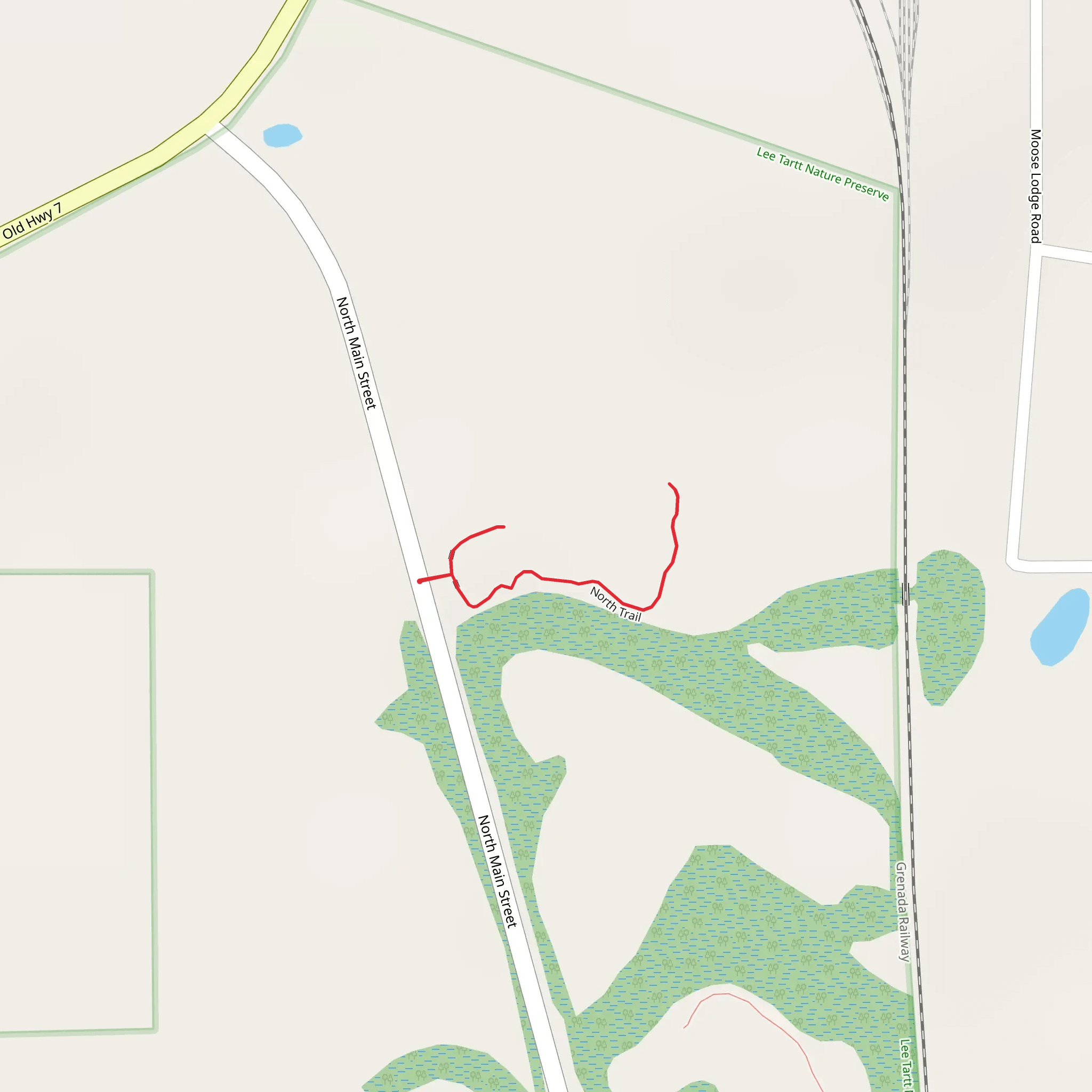 North Trail mobile static map