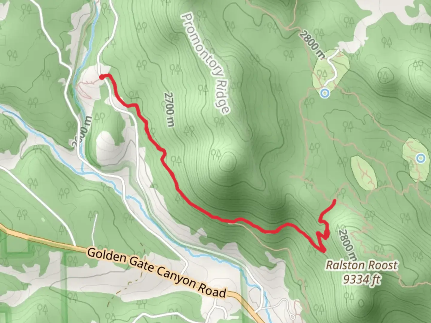 An image depicting the trail Mule Deer Trail and its surrounding area.