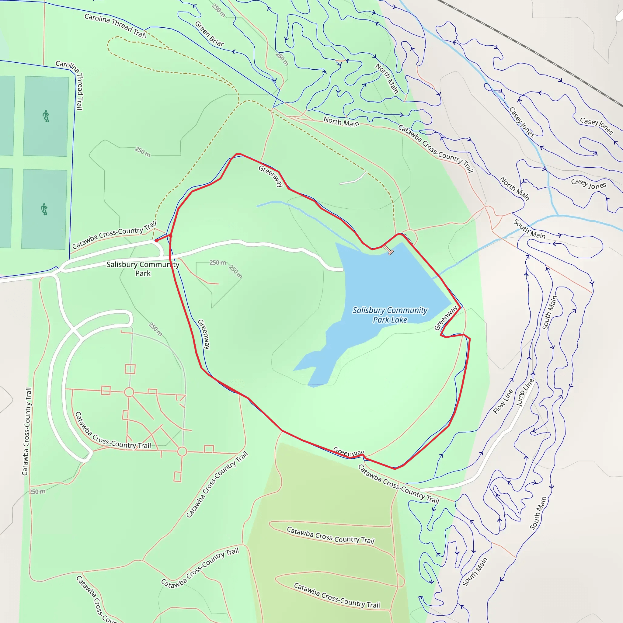 Salisbury Community Park Lake Loop mobile static map