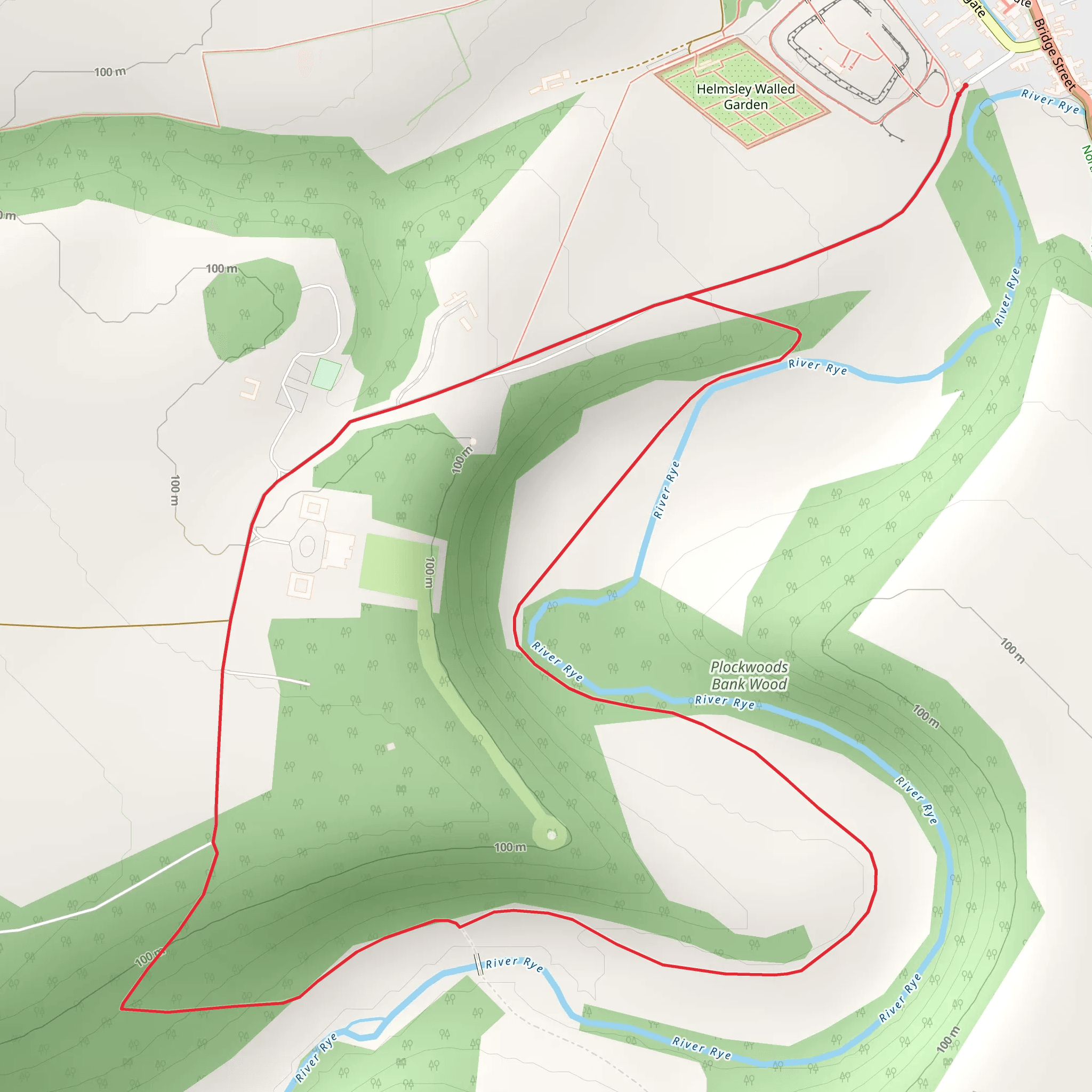 Duncombe Park Loop mobile static map