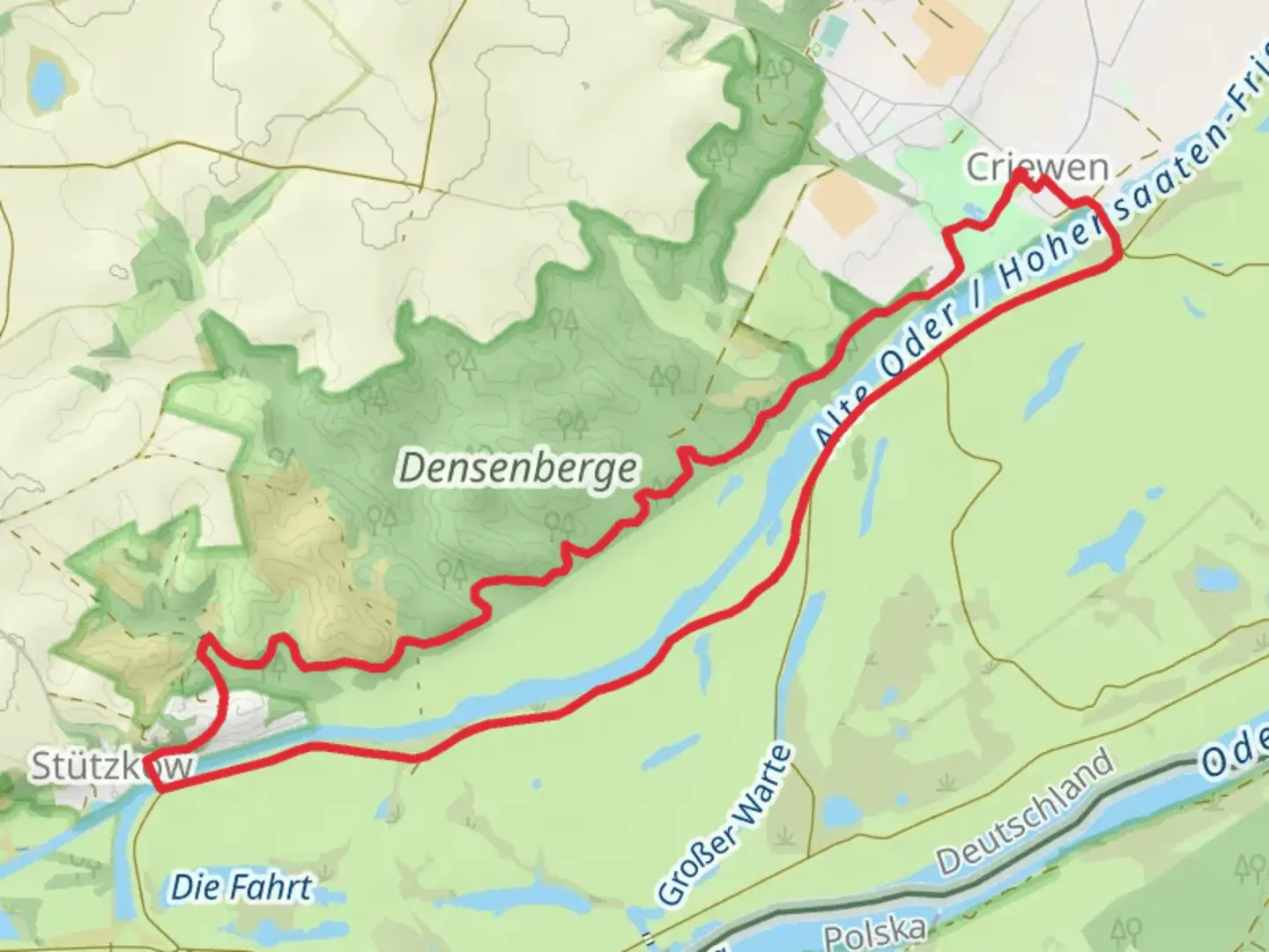 An image depicting the trail Weg Der Auenblicke Loop via Parkteich and Lenne Park and its surrounding area.